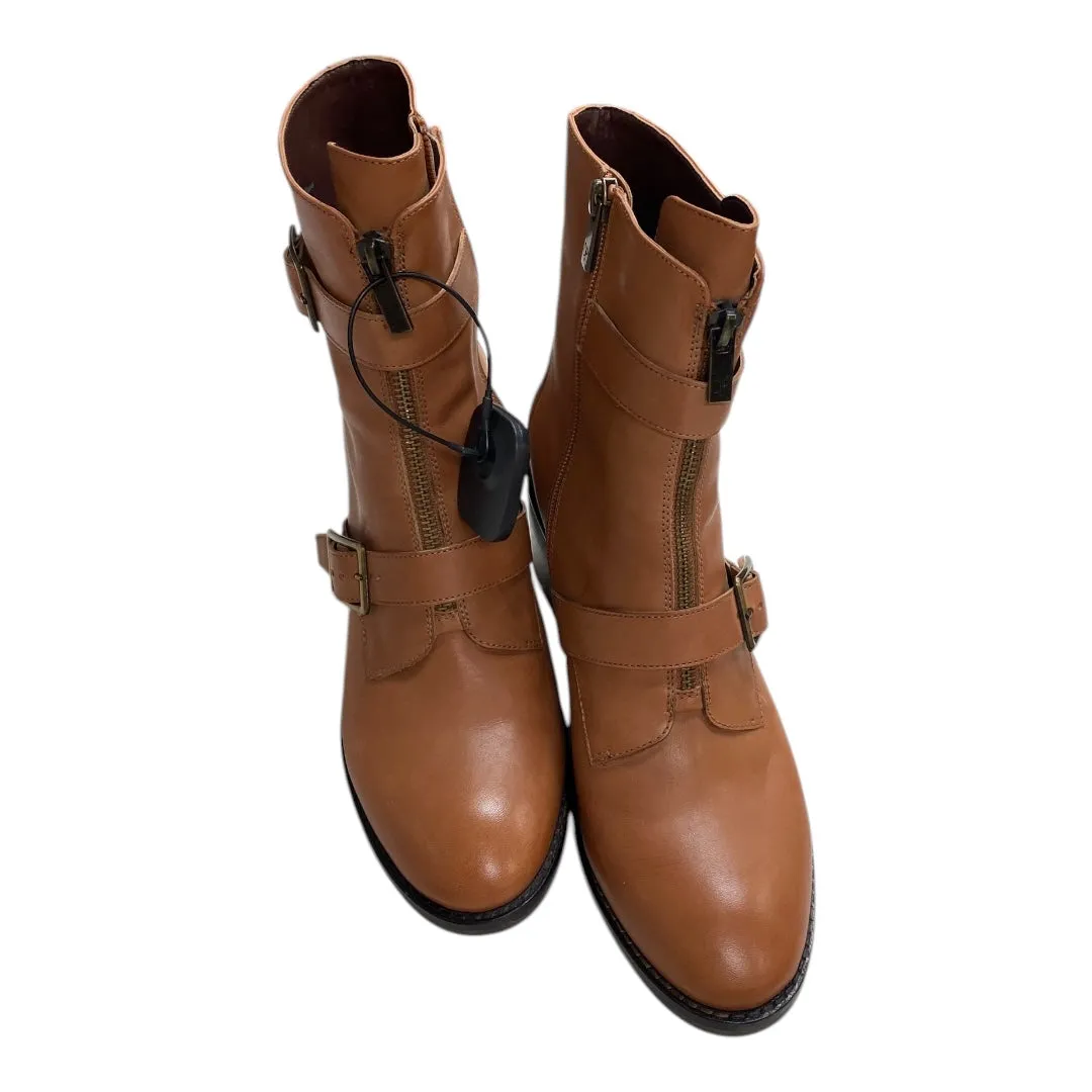 Slingback Pumps High Heel Boots Ankle Heels By Donald Pliner In Tan, Size:9.5