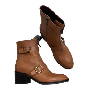 Boots Ankle Heels By Donald Pliner In Tan, Size:9.5 Fancy High Heels