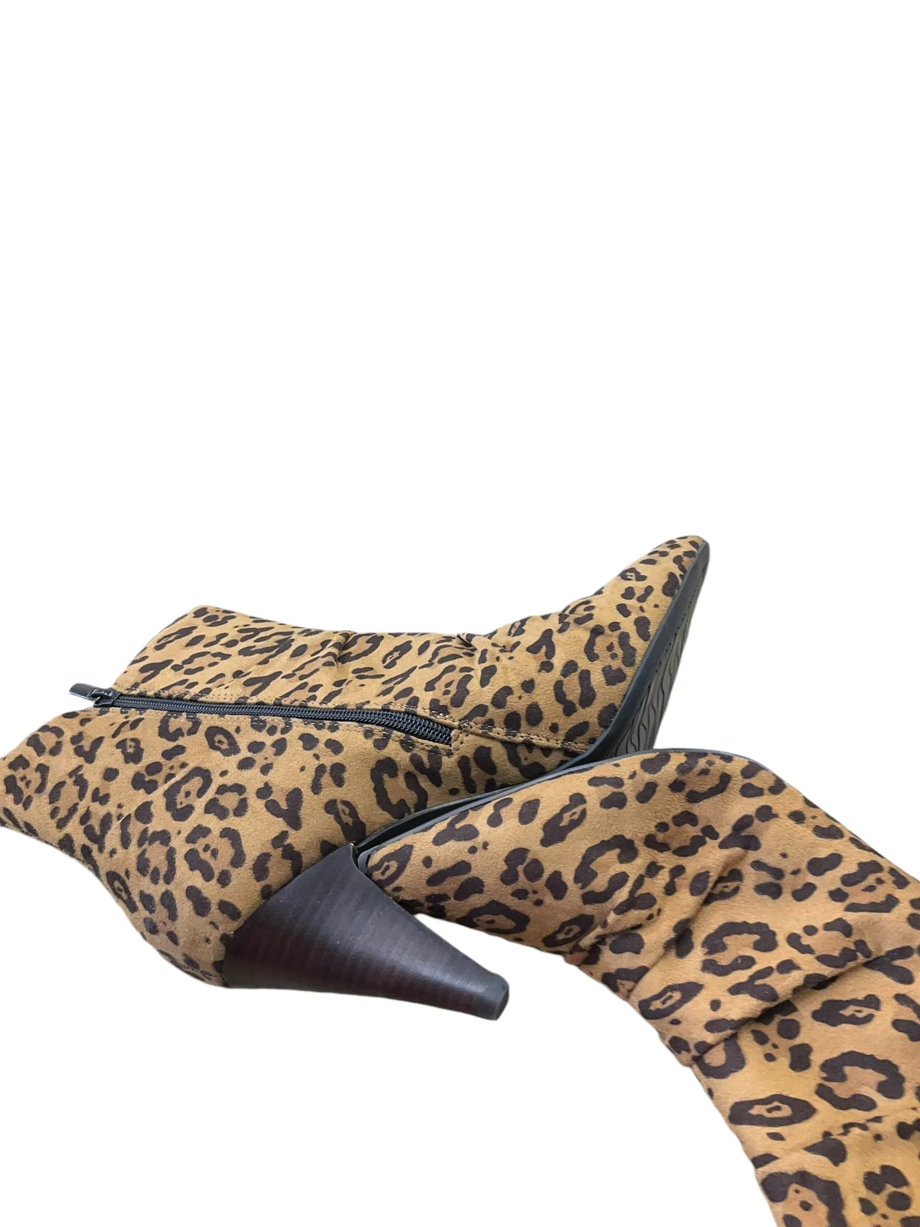 The Motorcycle Boots Product Info And Reviews Boots Ankle Heels By Impo In Leopard Print, Size: 11