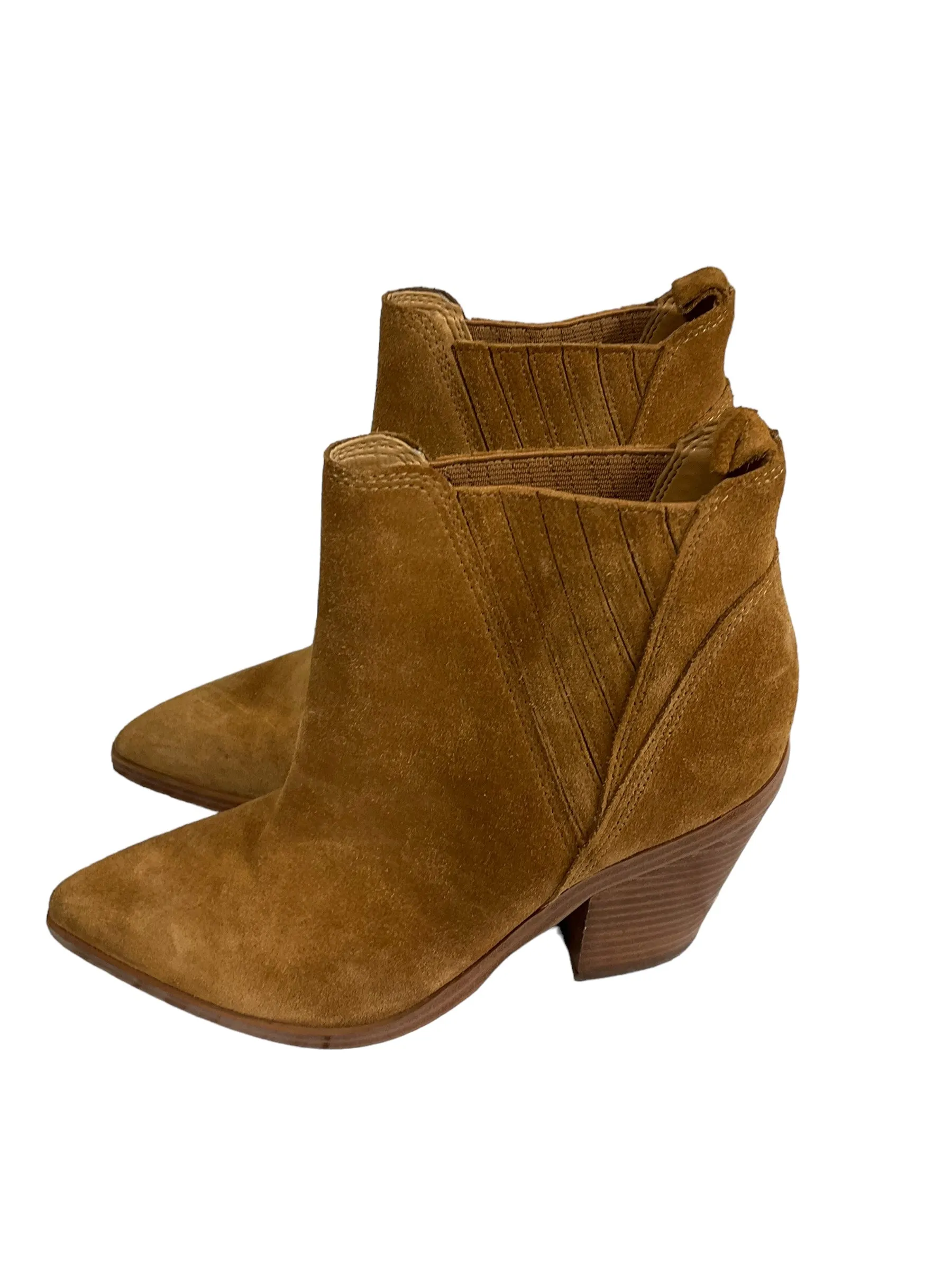 Boots Ankle Heels By Marc Fisher In Brown, Size: 6 Motorcycle Street Boots