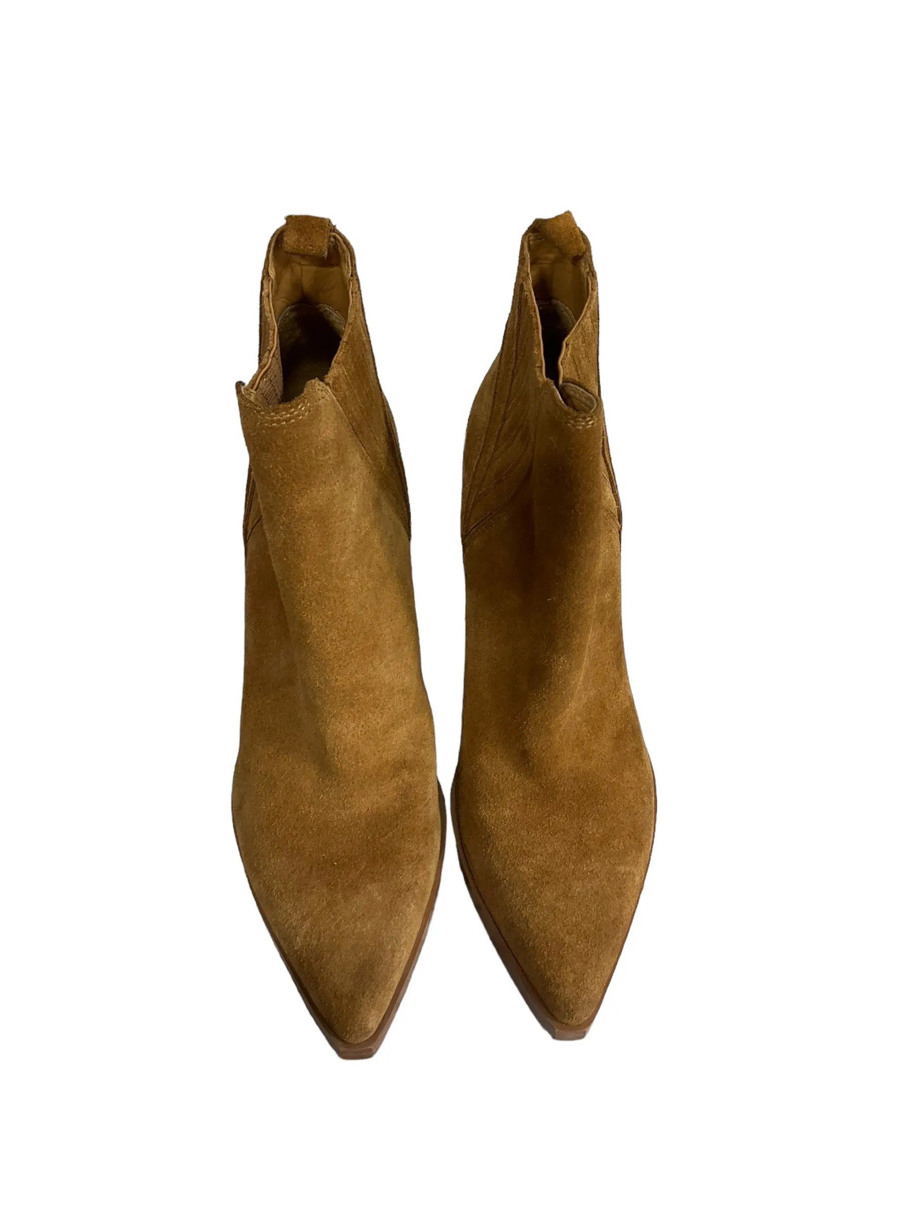 Boots Ankle Heels By Marc Fisher In Brown, Size: 6 Low Cut Work Boots