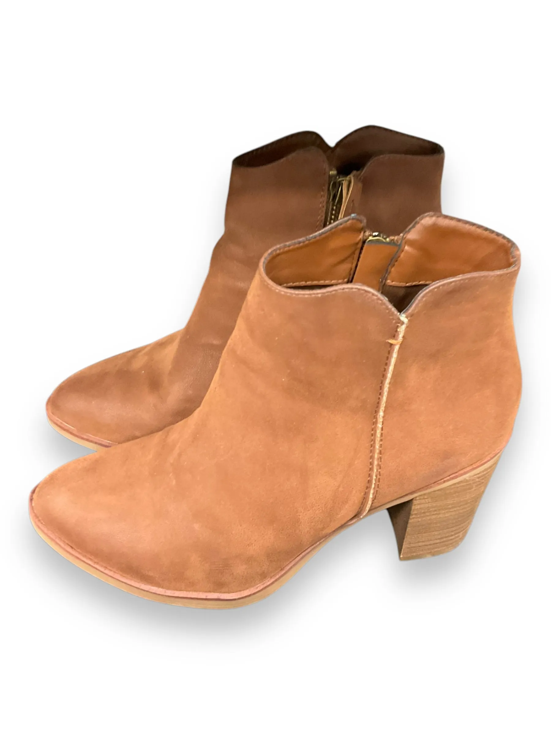 Boots Ankle Heels By Mia In Brown, Size: 8 Mexican Long Toed Boots