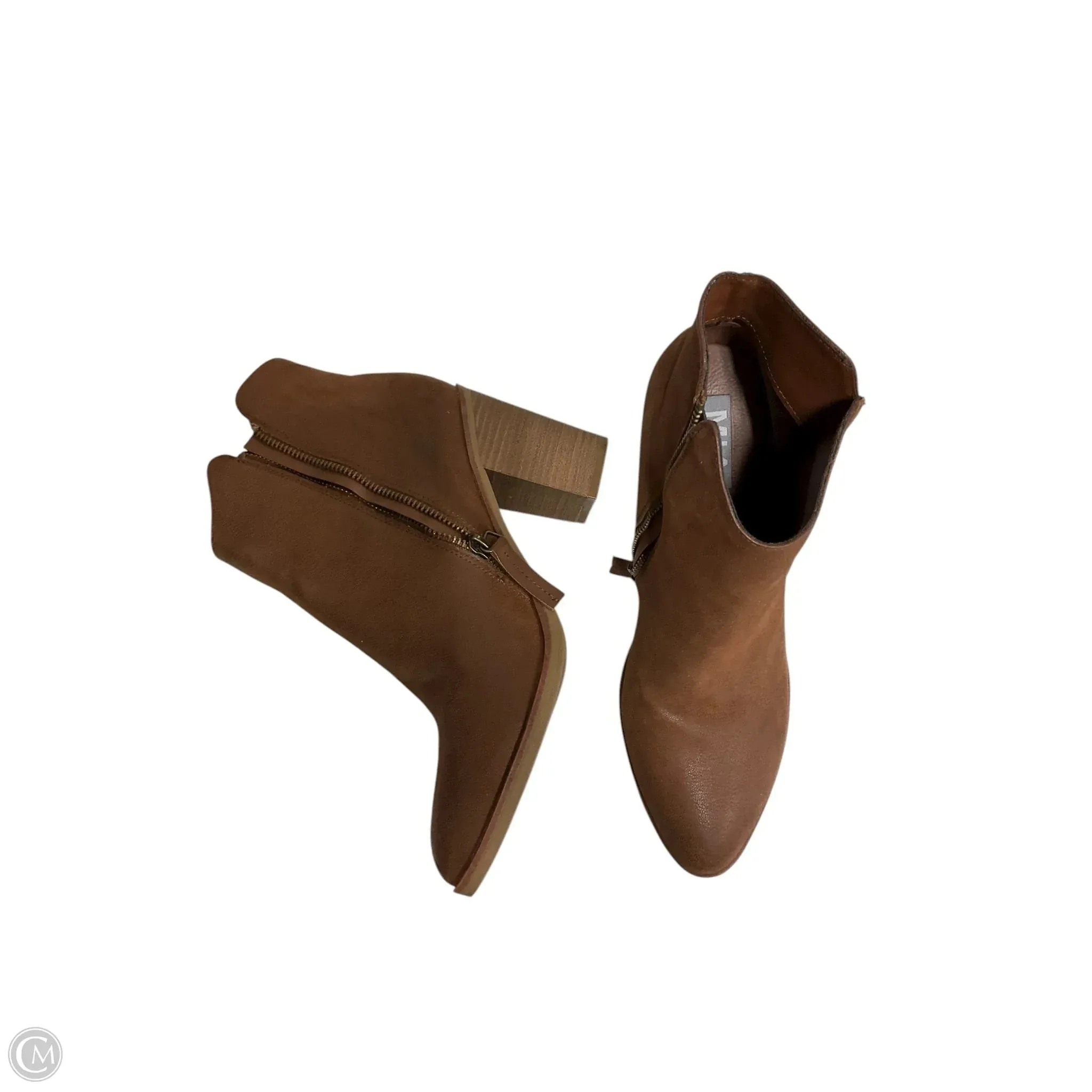 Boots Ankle Heels By Mia In Brown, Size: 8.5 Over The Knee Suede Boots Flat