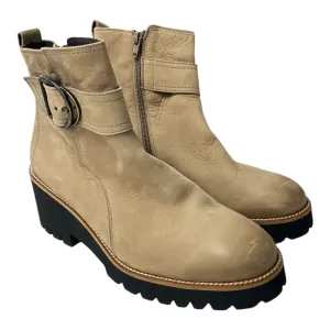 Custom High Heels Boots Ankle Heels By Paul Green In Tan, Size:7