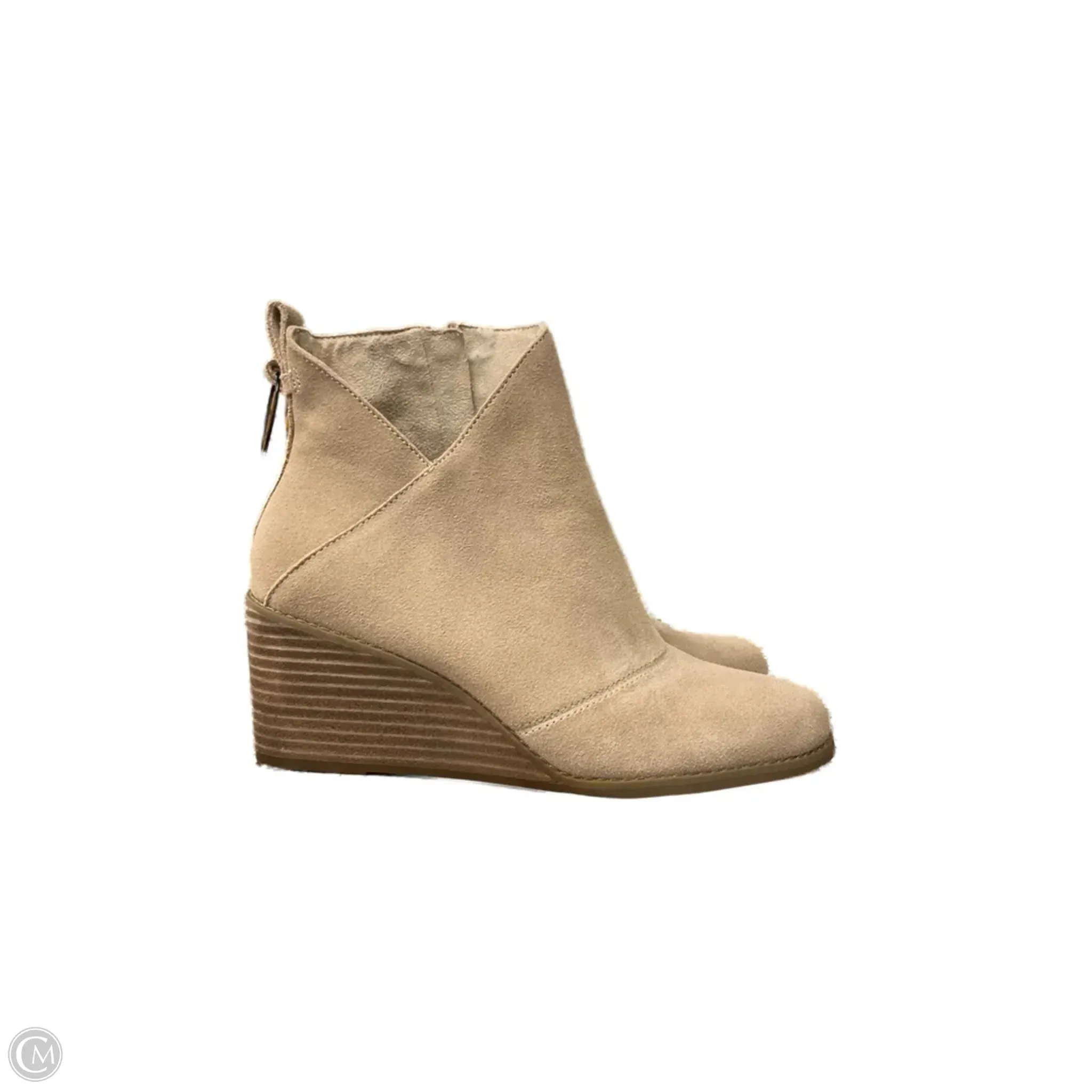 Boots Ankle Heels By Toms In Beige, Size: 9 Ankle Boots With High Heels