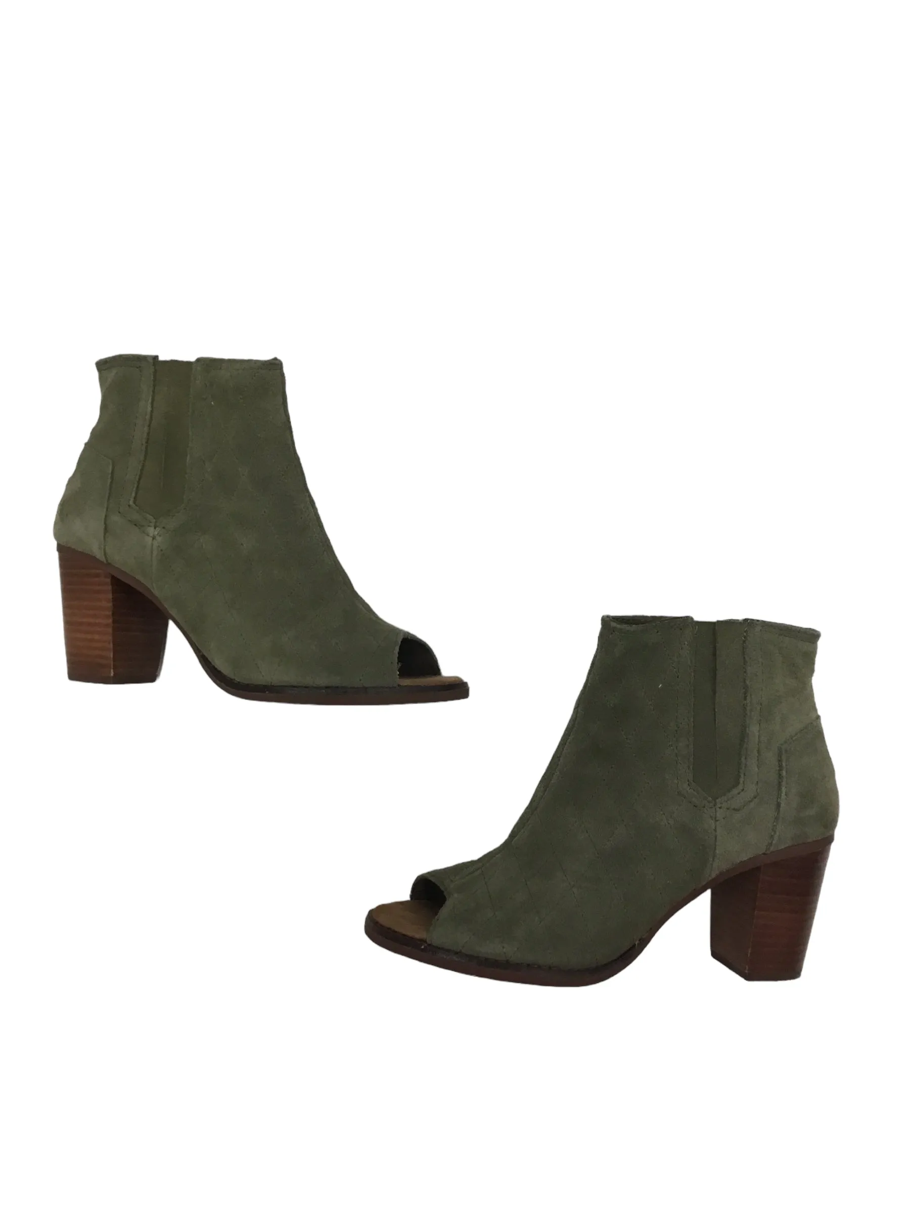 Boots Ankle Heels By Toms  Size: 7 Print In Boots