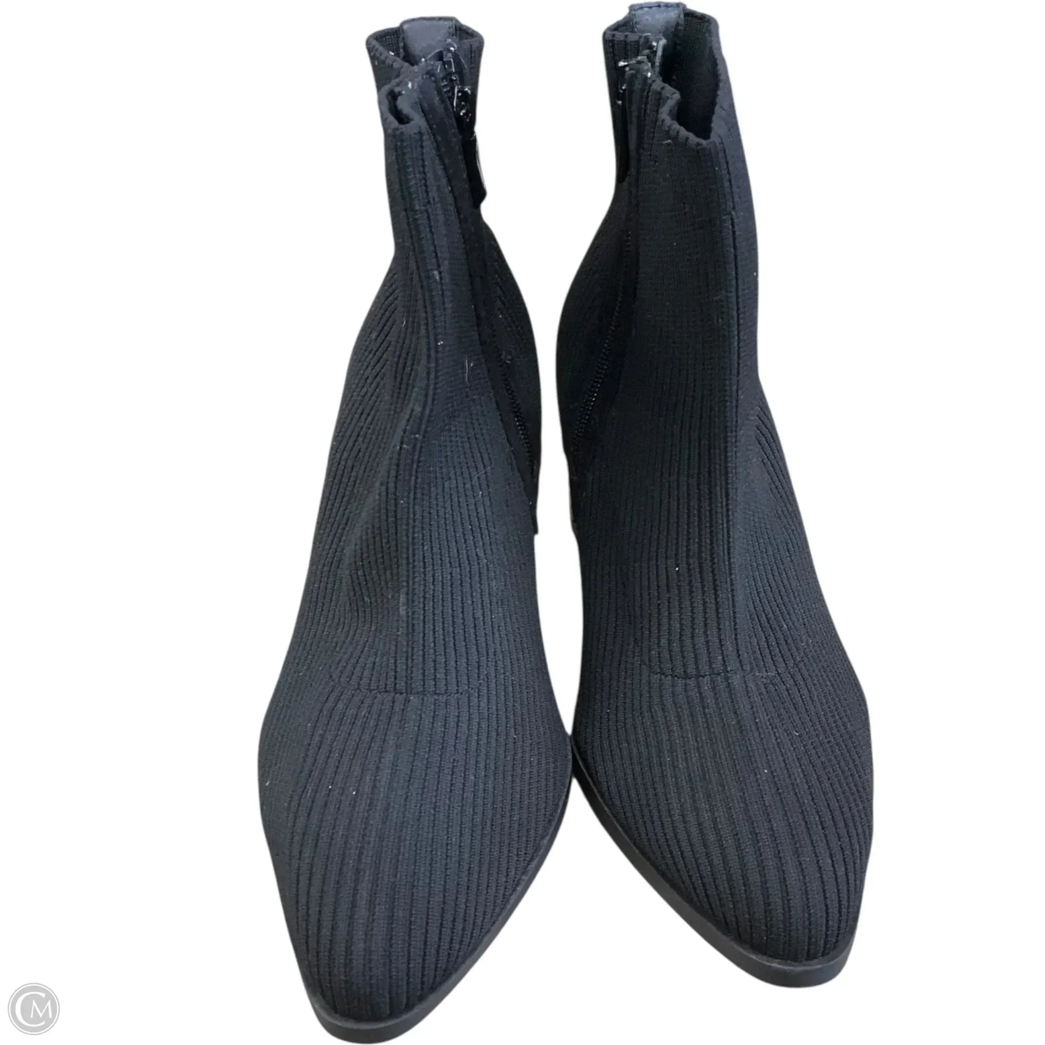 Boots Ankle Heels By Torrid In Black, Size: 7 Pointed Toe Boots Low Heel