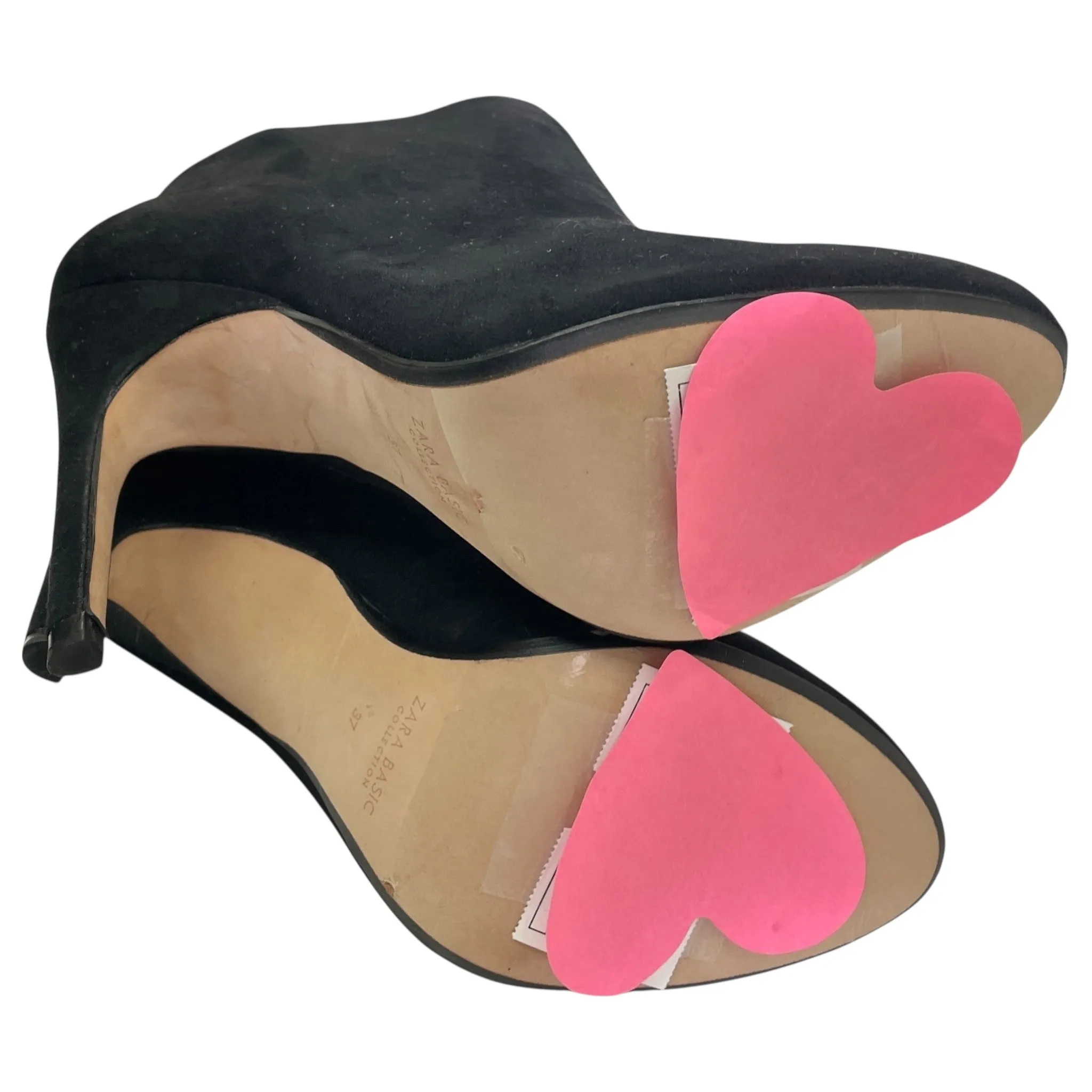 Dr Blue Boots BOOTS ANKLE HEELS by ZARA BASIC in BLACK, Size:6.5