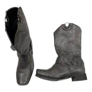 Boots Knee Heels By Clothes Mentor In Grey, Size:9.5 Stiletto Heel Knee Boots