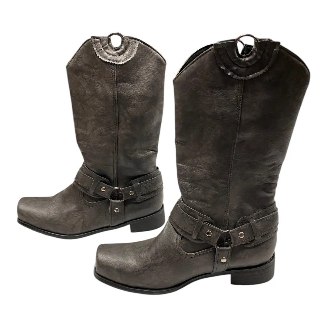 Boots Knee Heels By Clothes Mentor In Grey, Size:9.5 Bog Boots