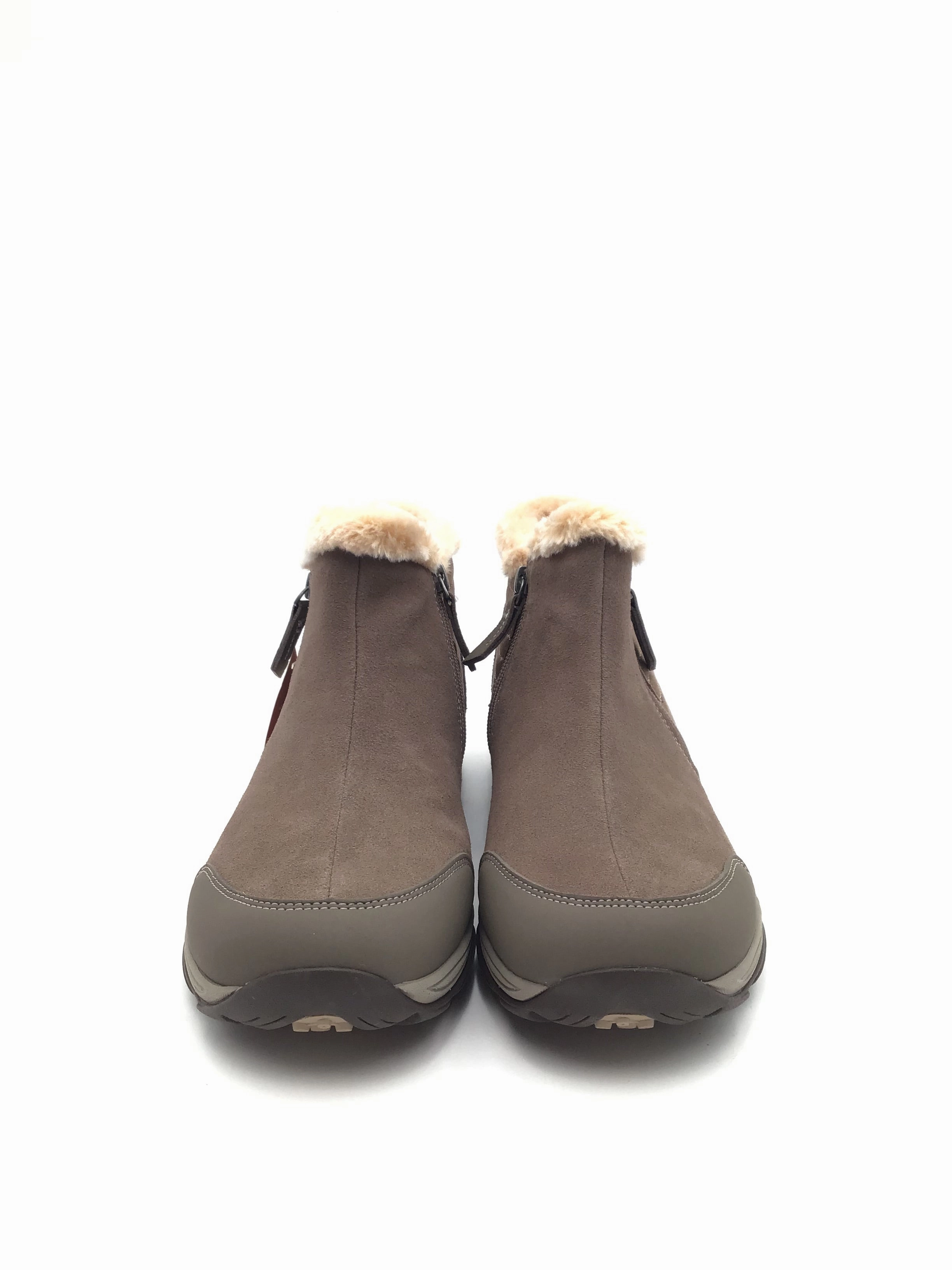 Boots Ankle Flats By Easy Spirit In Taupe, Size: 12 Ankle Ankle Boots