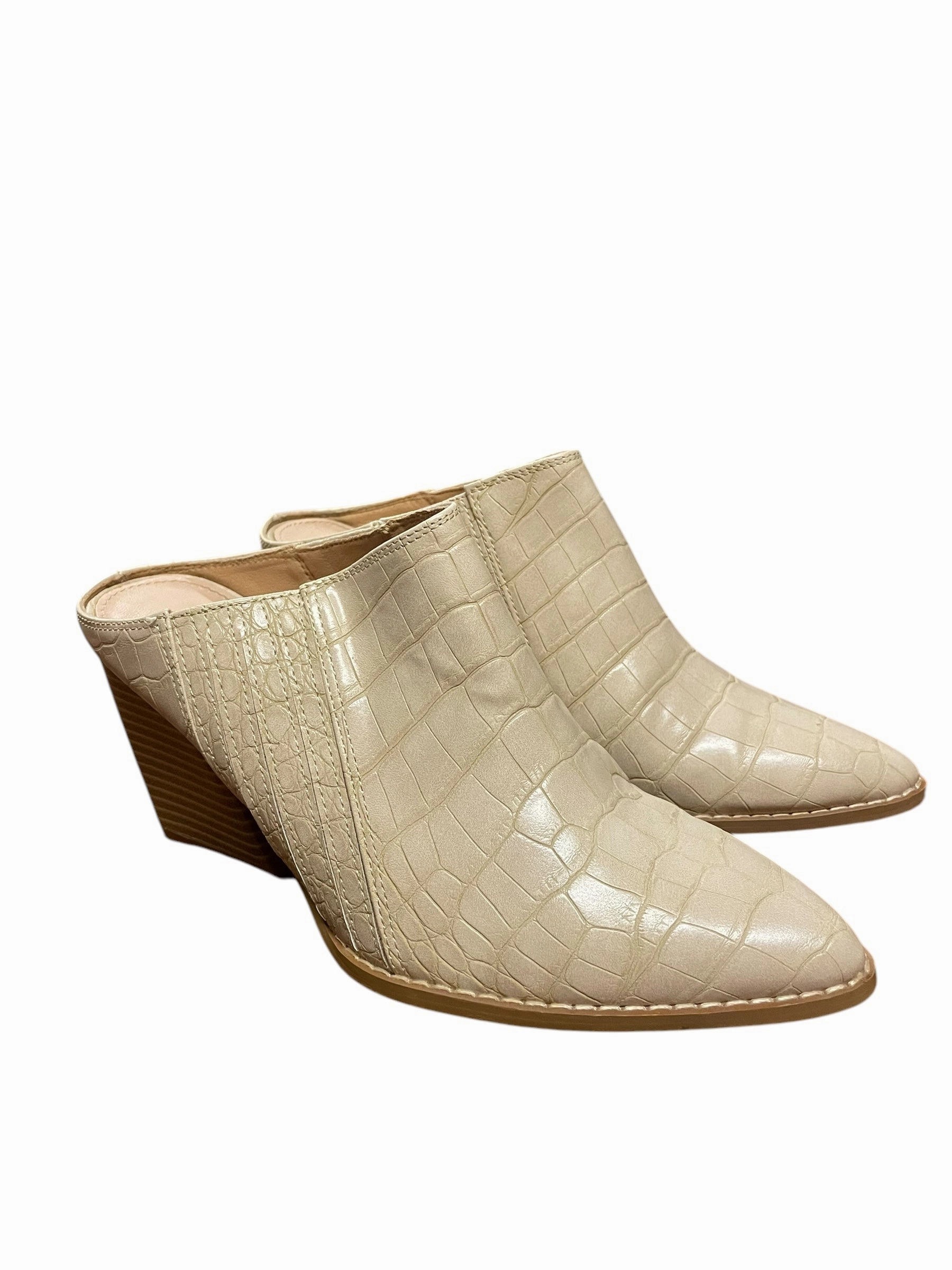 Style Boots Boots Ankle Heels By Clothes Mentor In Tan, Size: 8