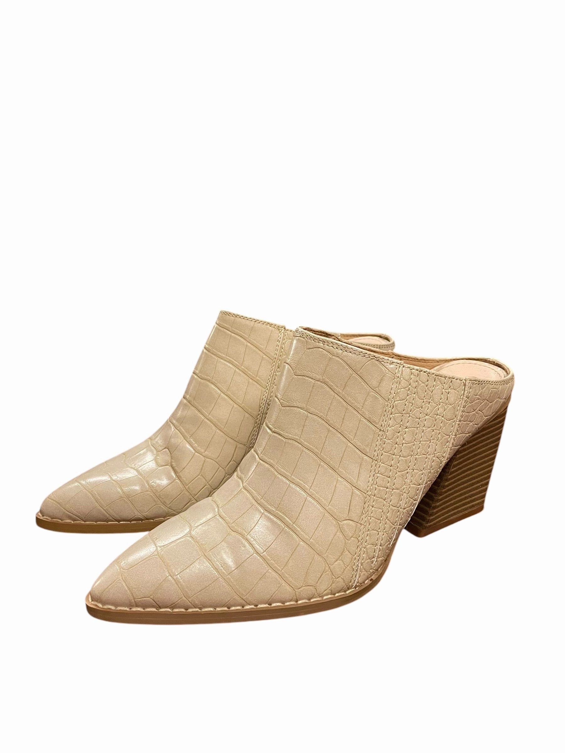 Boots Ankle Heels By Clothes Mentor In Tan, Size: 8 Sun Boots