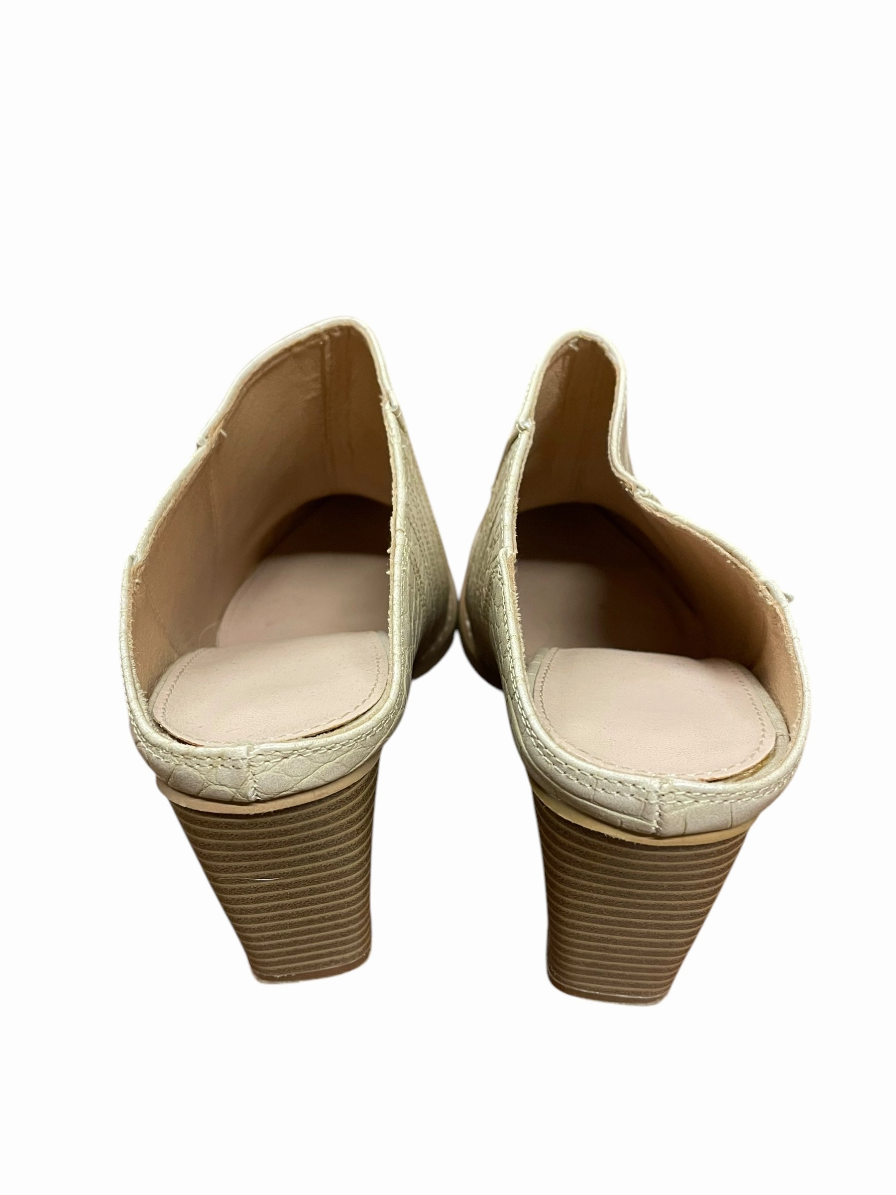 Patent Leather Boots Boots Ankle Heels By Clothes Mentor In Tan, Size: 8