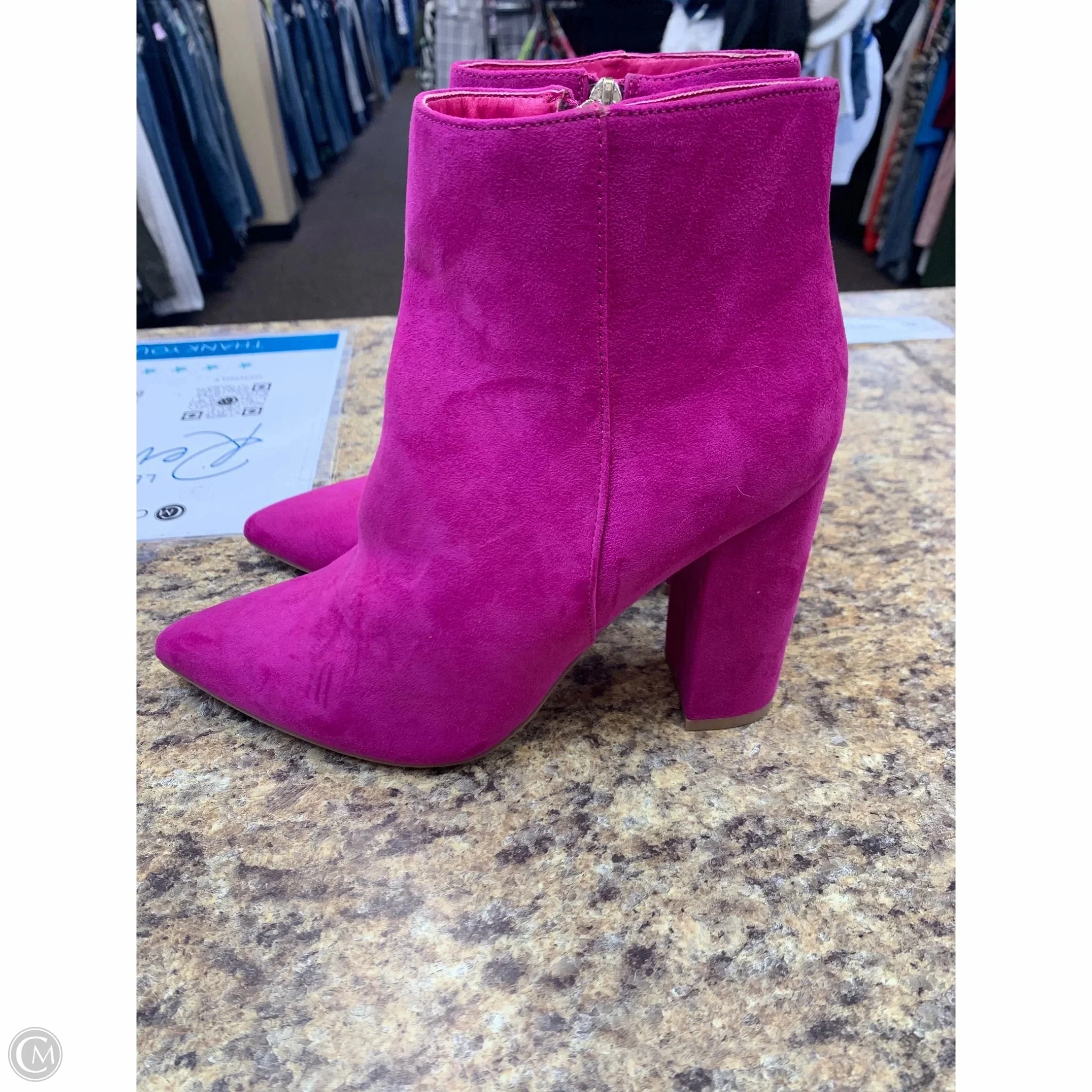 Go Go Boots 60s Boots Ankle Heels By Shoedazzle In Pink, Size: 9