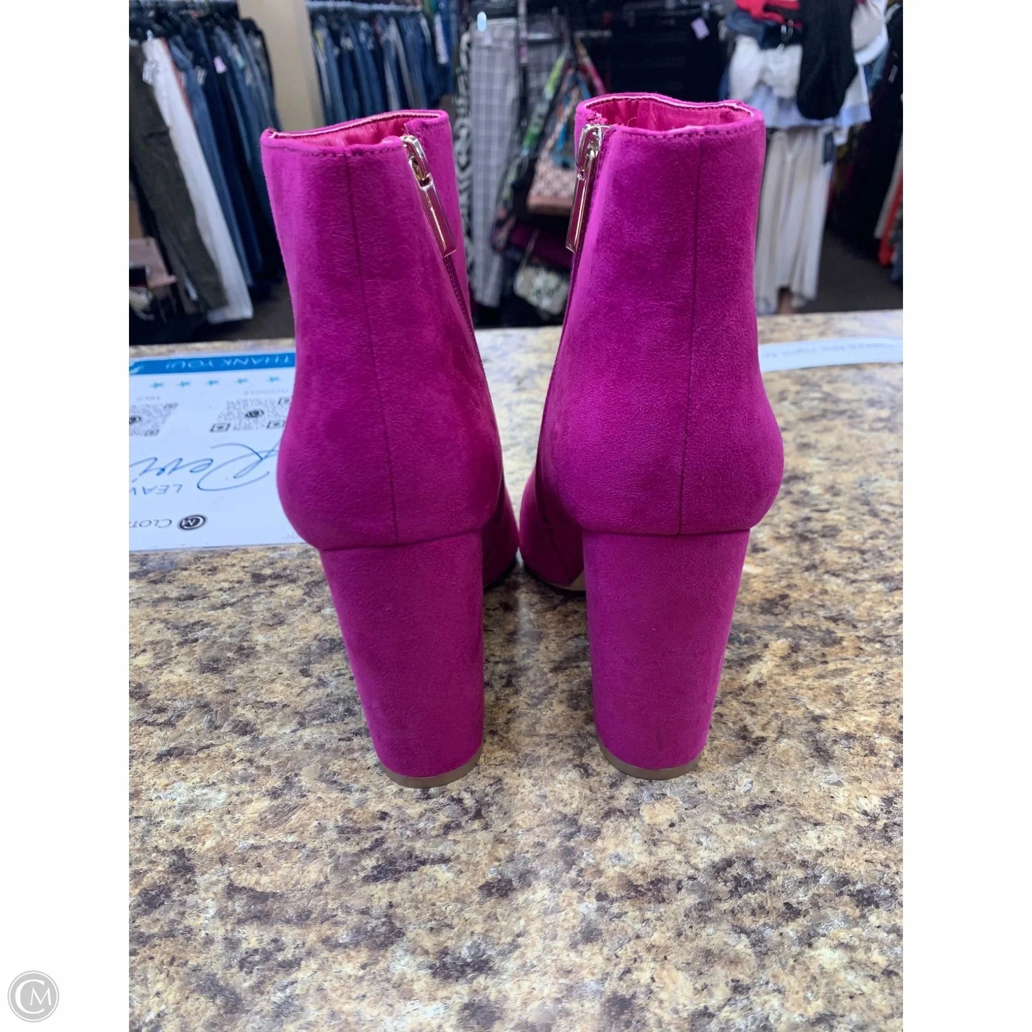 Heel Liners For Boots Boots Ankle Heels By Shoedazzle In Pink, Size: 9