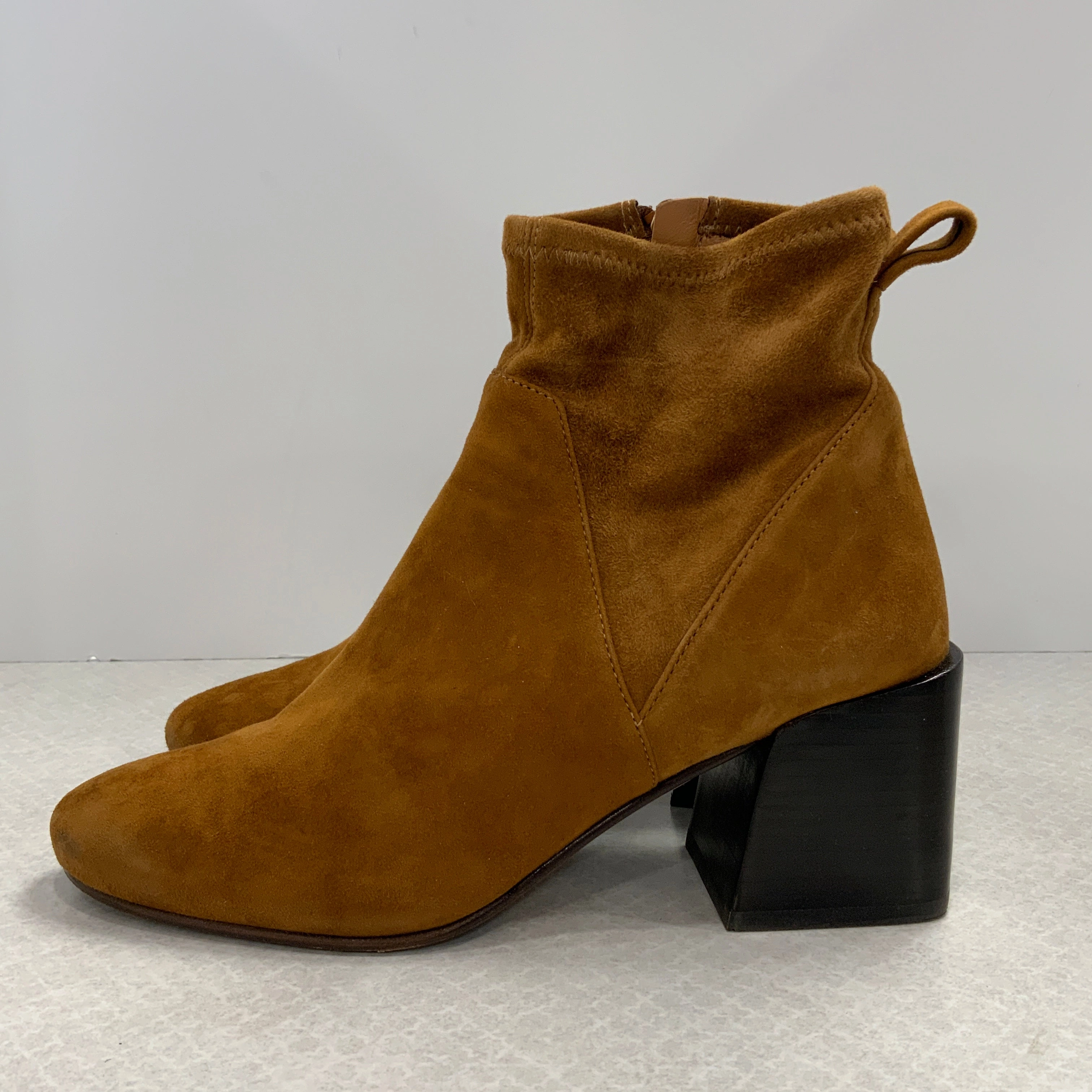 Tall Boots Equestrian Boots Ankle Heels By Via Spiga In Brown, Size: 7