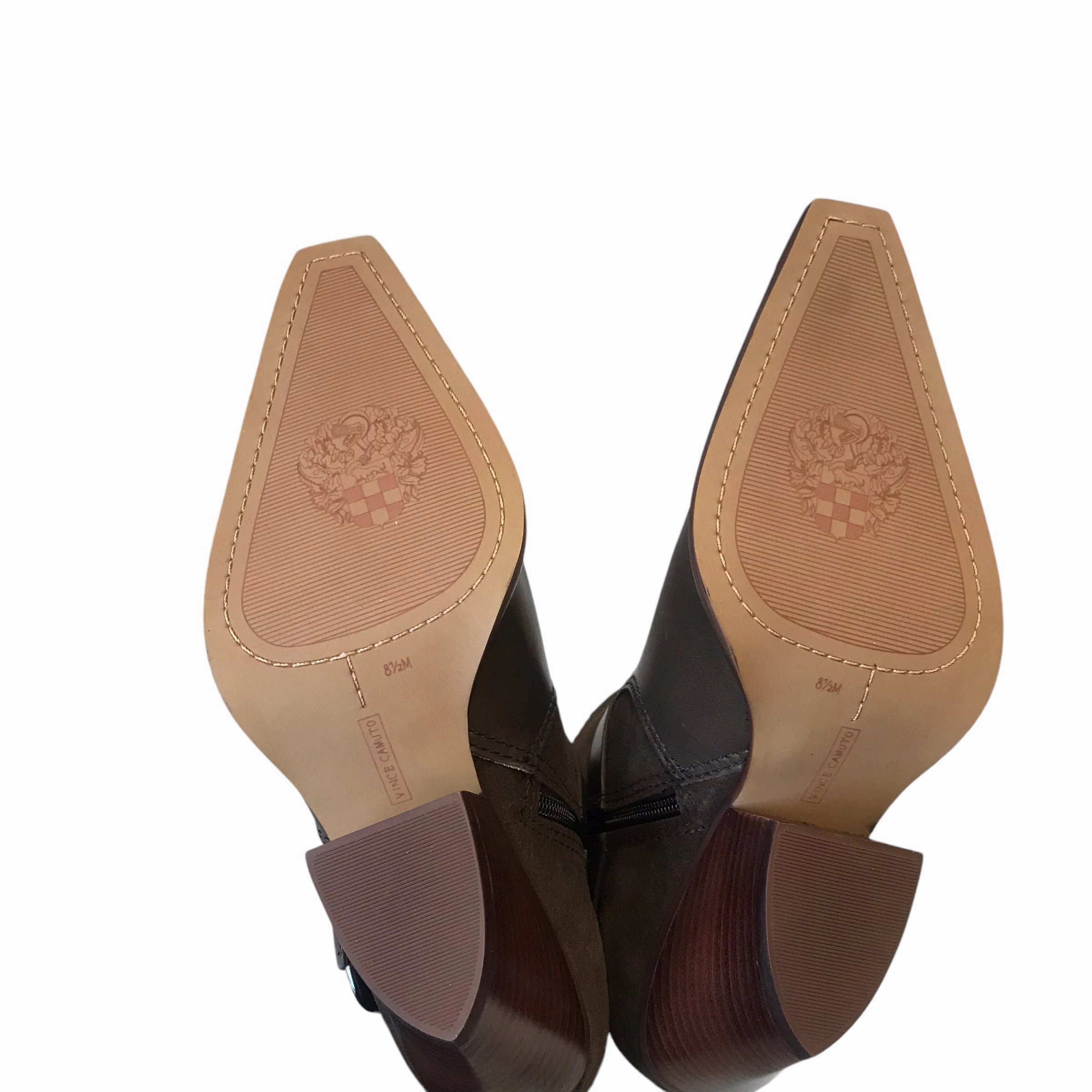 Boots Ankle Heels By Vince Camuto In Brown, Size:8.5 Popular High Heels