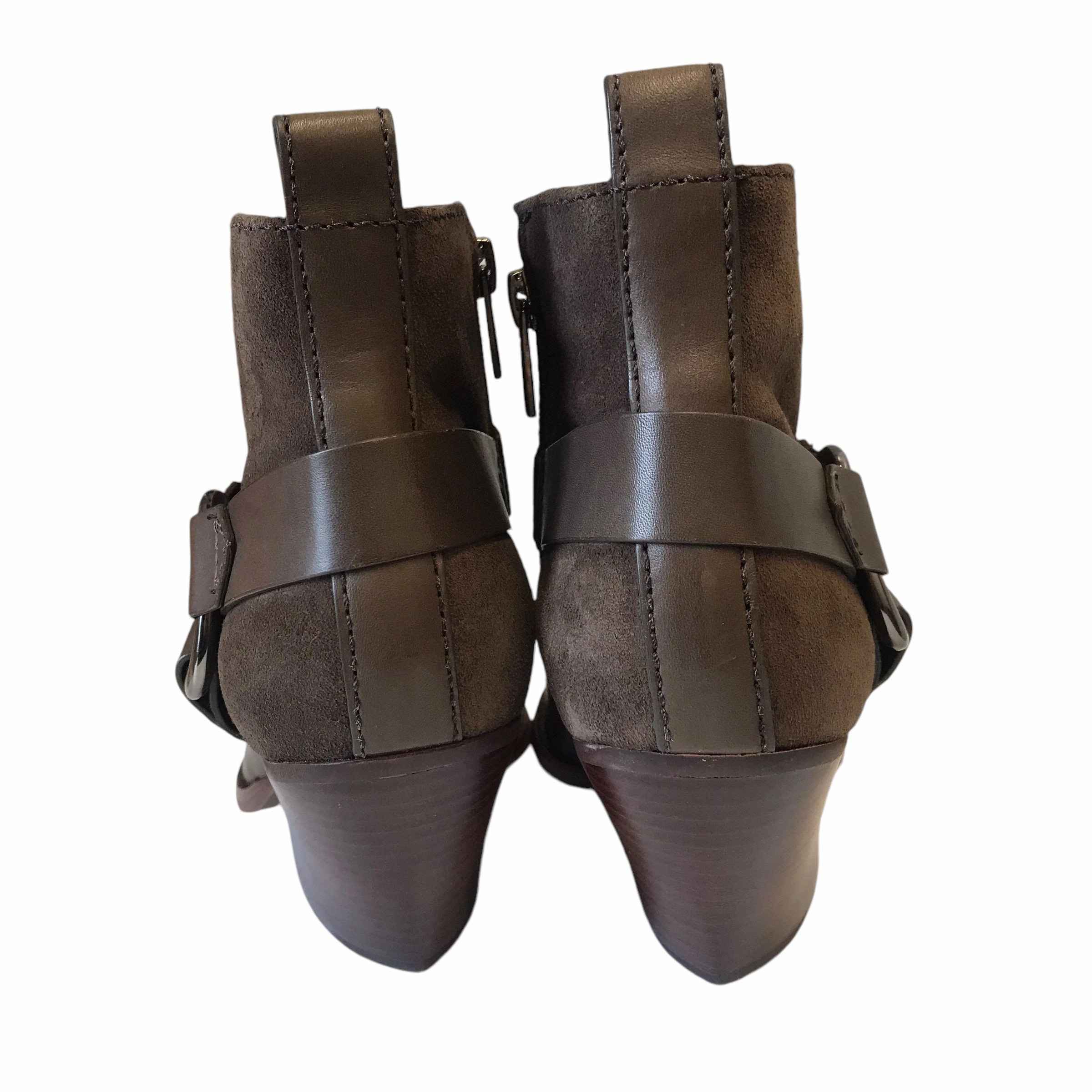 Giantess High Heel Crush Boots Ankle Heels By Vince Camuto In Brown, Size:8.5