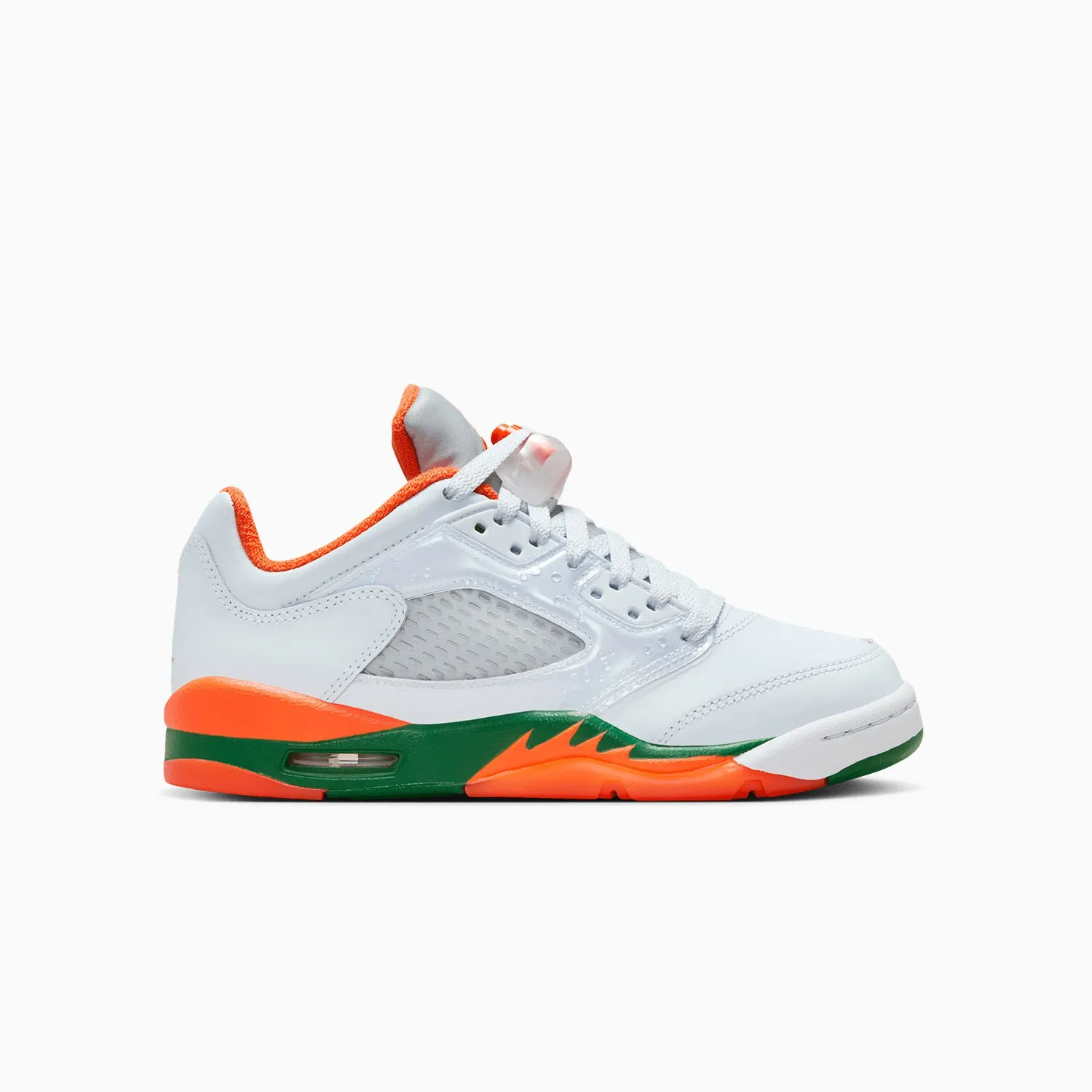 Kid's Air Jordan 5 Retro "Miami Hurricanes" Grade School Animal Print Sneakers
