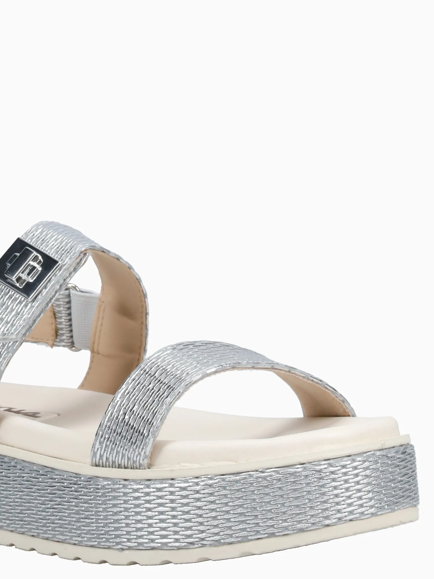 Galicia Silver Raffia Basketball Shoes That Can Be Worn