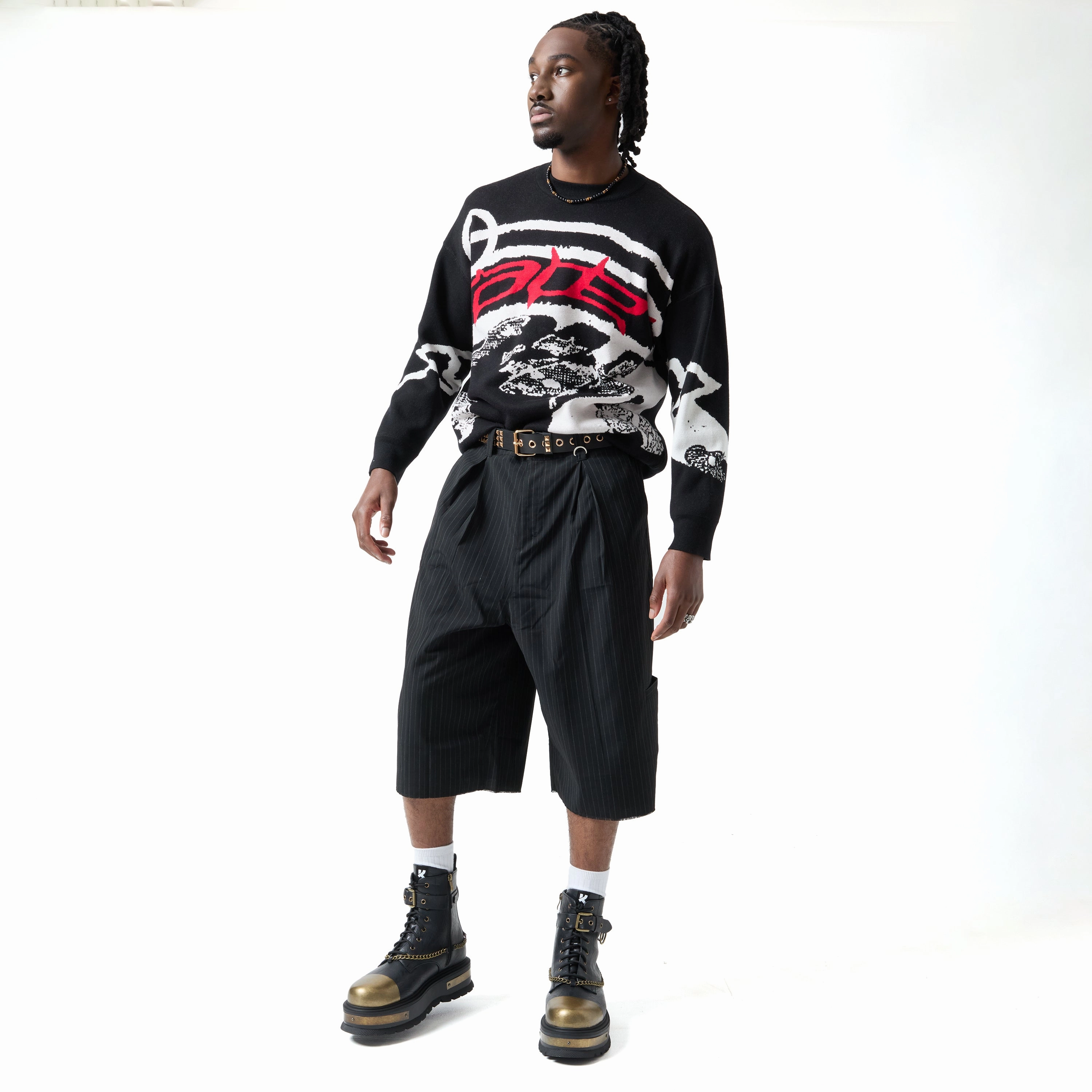 Vintage Borin Men's Platform Boots - Faded Ash Boots With Zipper