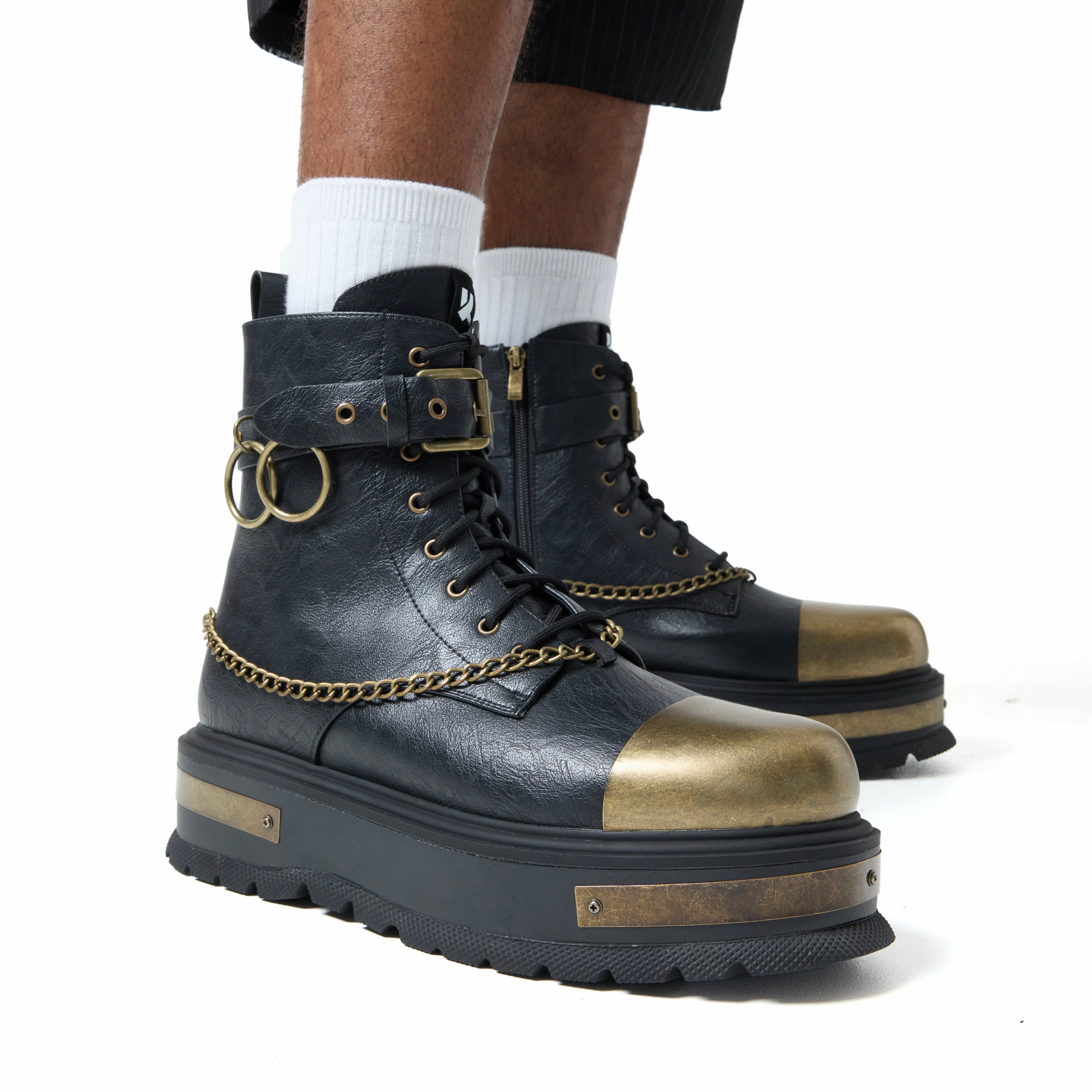 Vintage Borin Men's Platform Boots - Faded Ash Jeffrey Campbell Boots