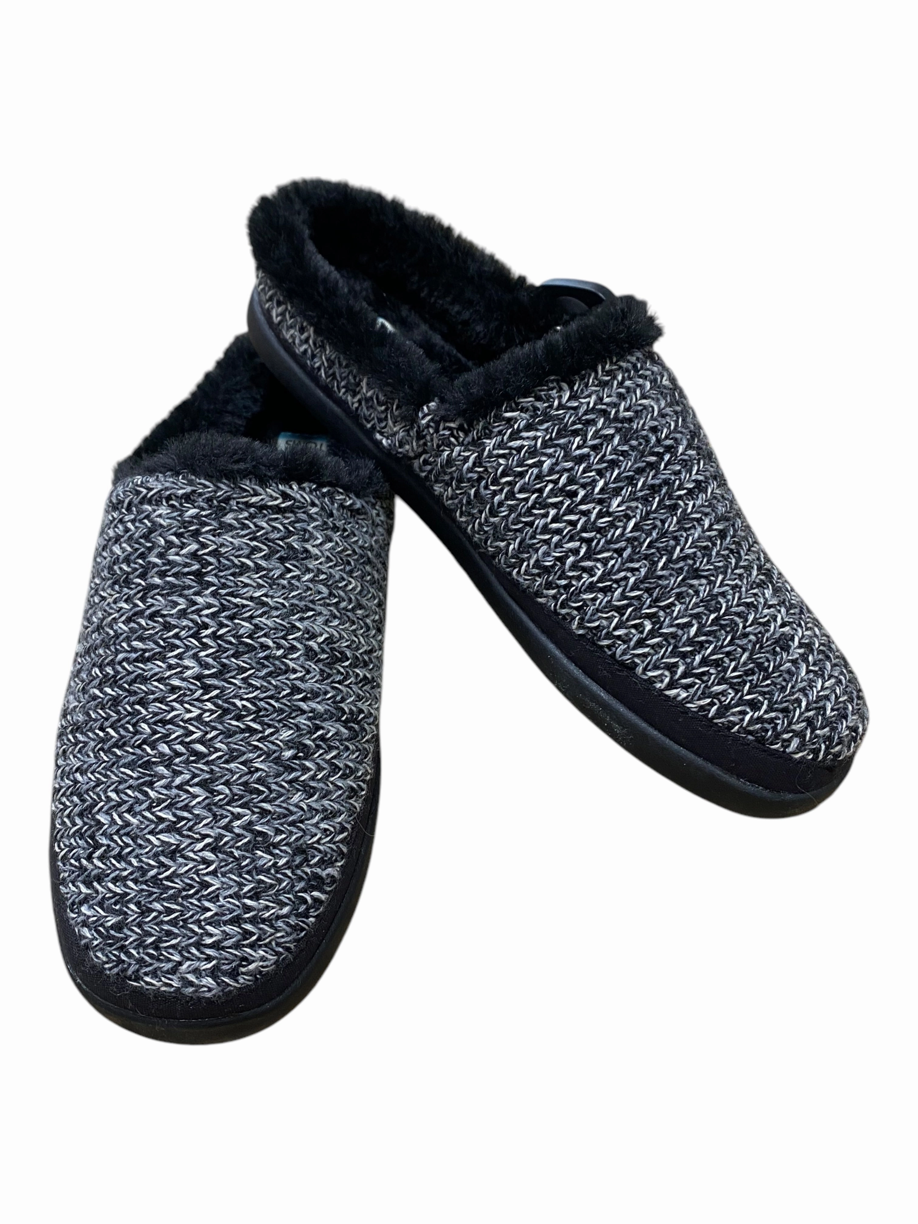 Flat Shoes And Dresses Shoes Flats By Toms In Black & Grey, Size:7.5