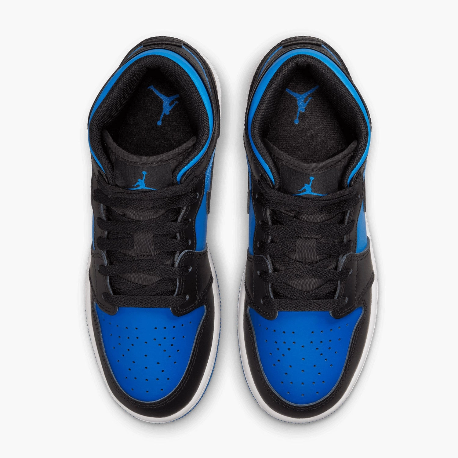 Cheer Sneakers Kid's Air Jordan 1 Mid "Black Royal Blue" Grade School