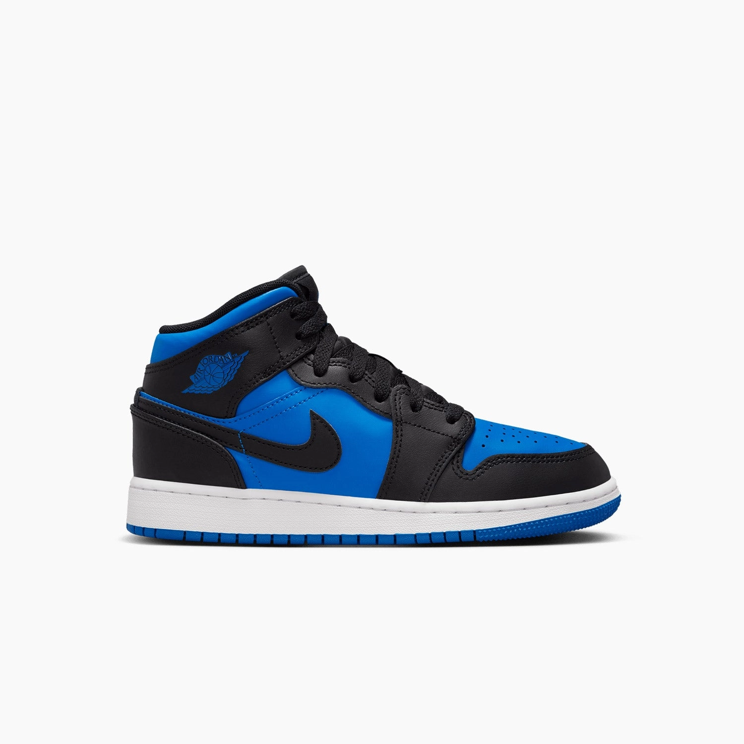 Sneakers In Spanish Kid's Air Jordan 1 Mid "Black Royal Blue" Grade School
