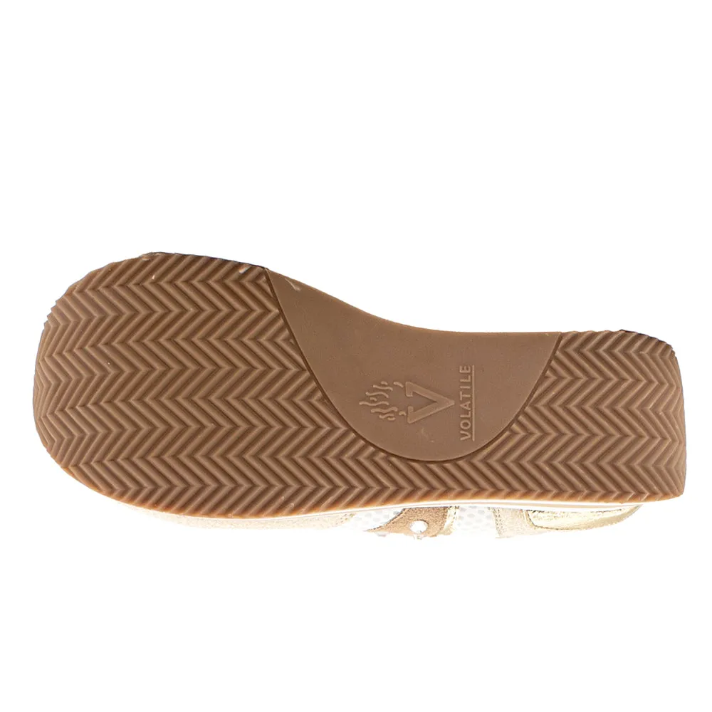 Beckett Rhinestone Metallic Platform Lace Up Sneakers Casual Looking Running Shoes