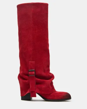 BOZEMAN RED SUEDE Folded Boots