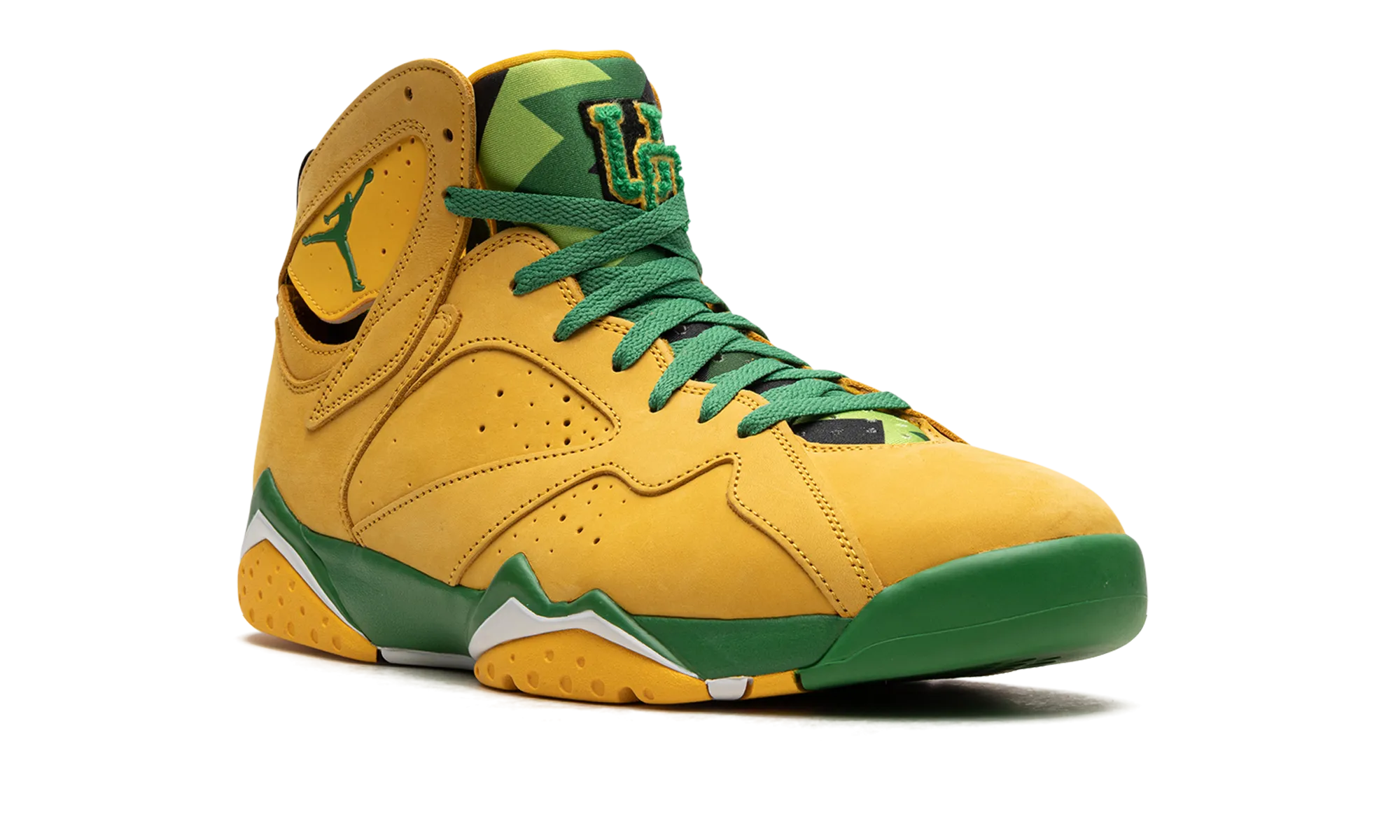 Air Jordan 7 Retro "Oregon PE" Off White Low Vulcanized Sneakers