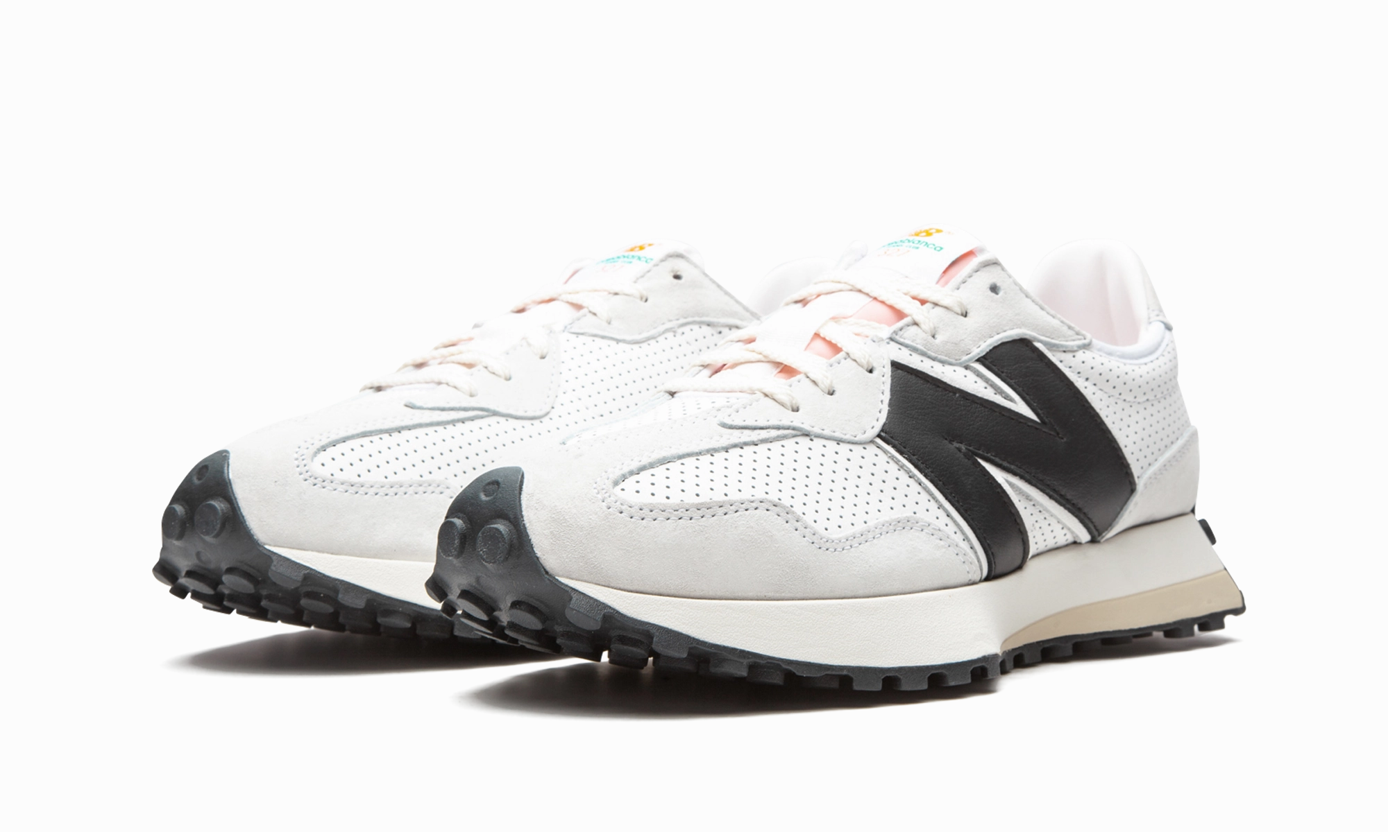 327 "Casablanca - White / Black" New Balance Zip Shoes