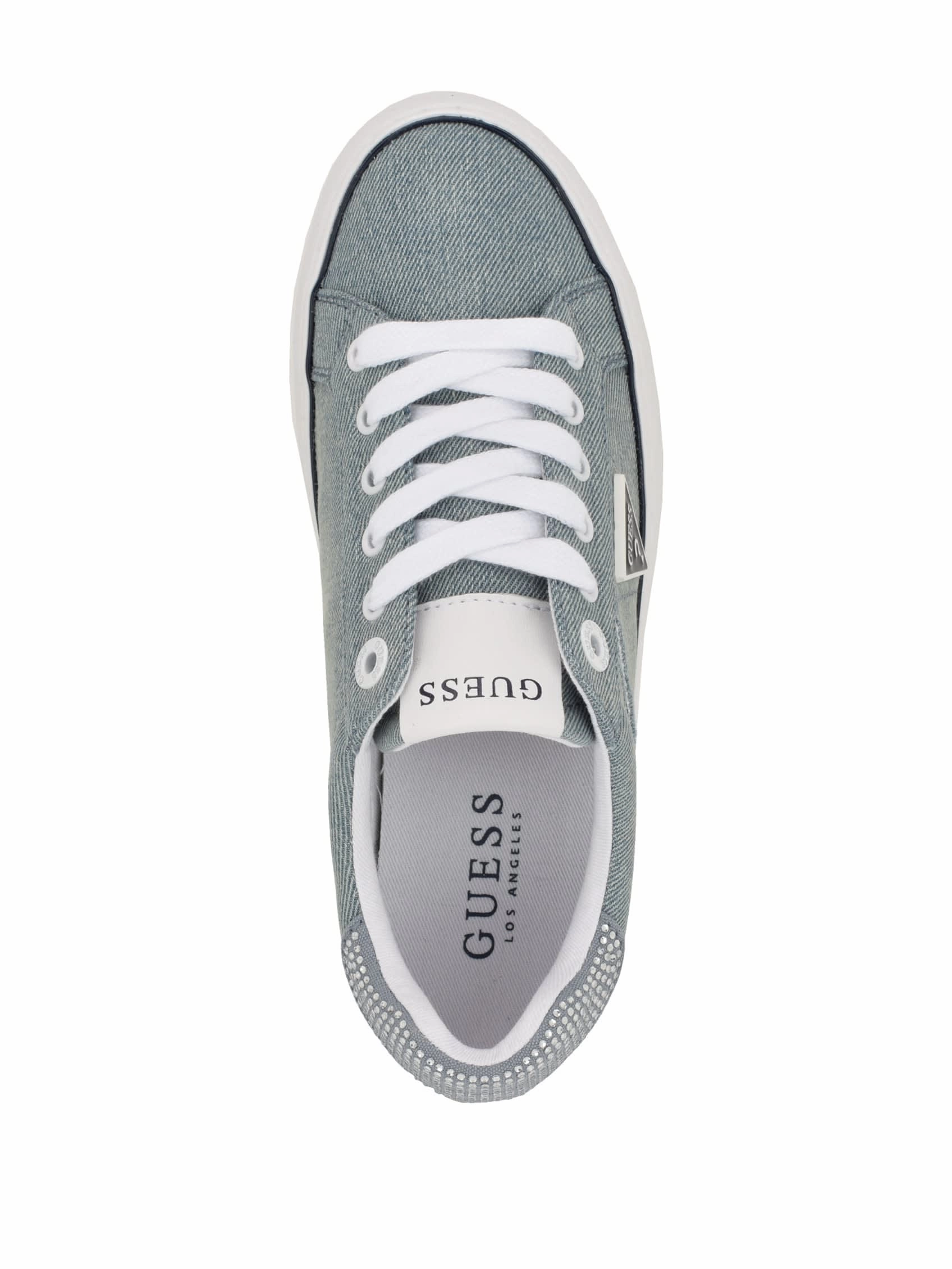 J Sport Sneakers Lins Rhinestone Low-Top Denim Sneakers