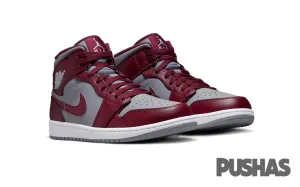 Jordan 1 Mid 'Cherrywood Red' (2022) Sneakers On A Wire