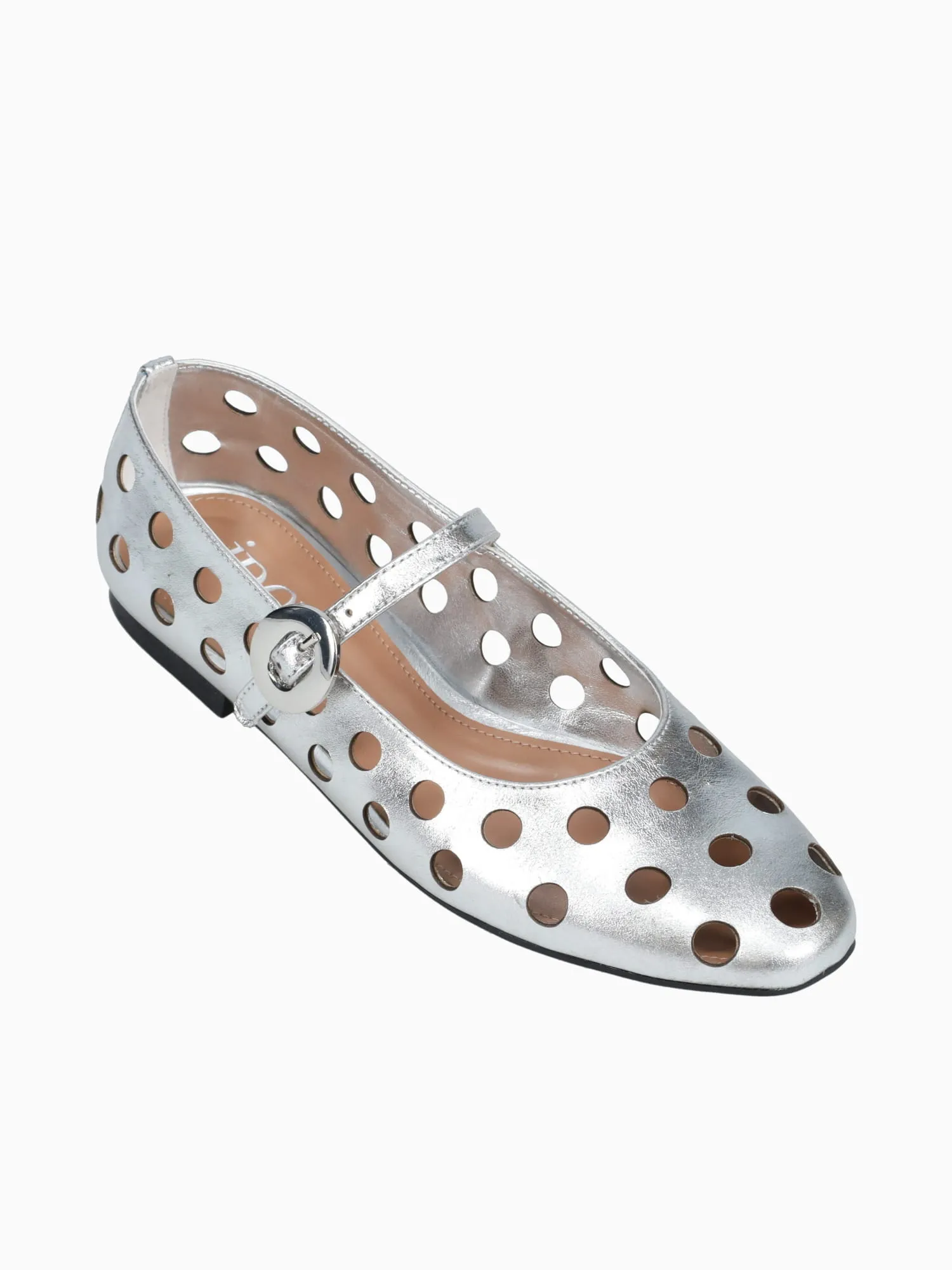 Asics Shoes Casual Brescia Silver Metal Leather