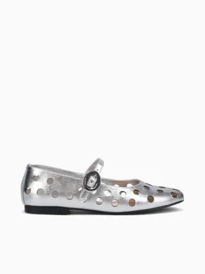 Brescia Silver Metal Leather Casual Lifestyle Shoes