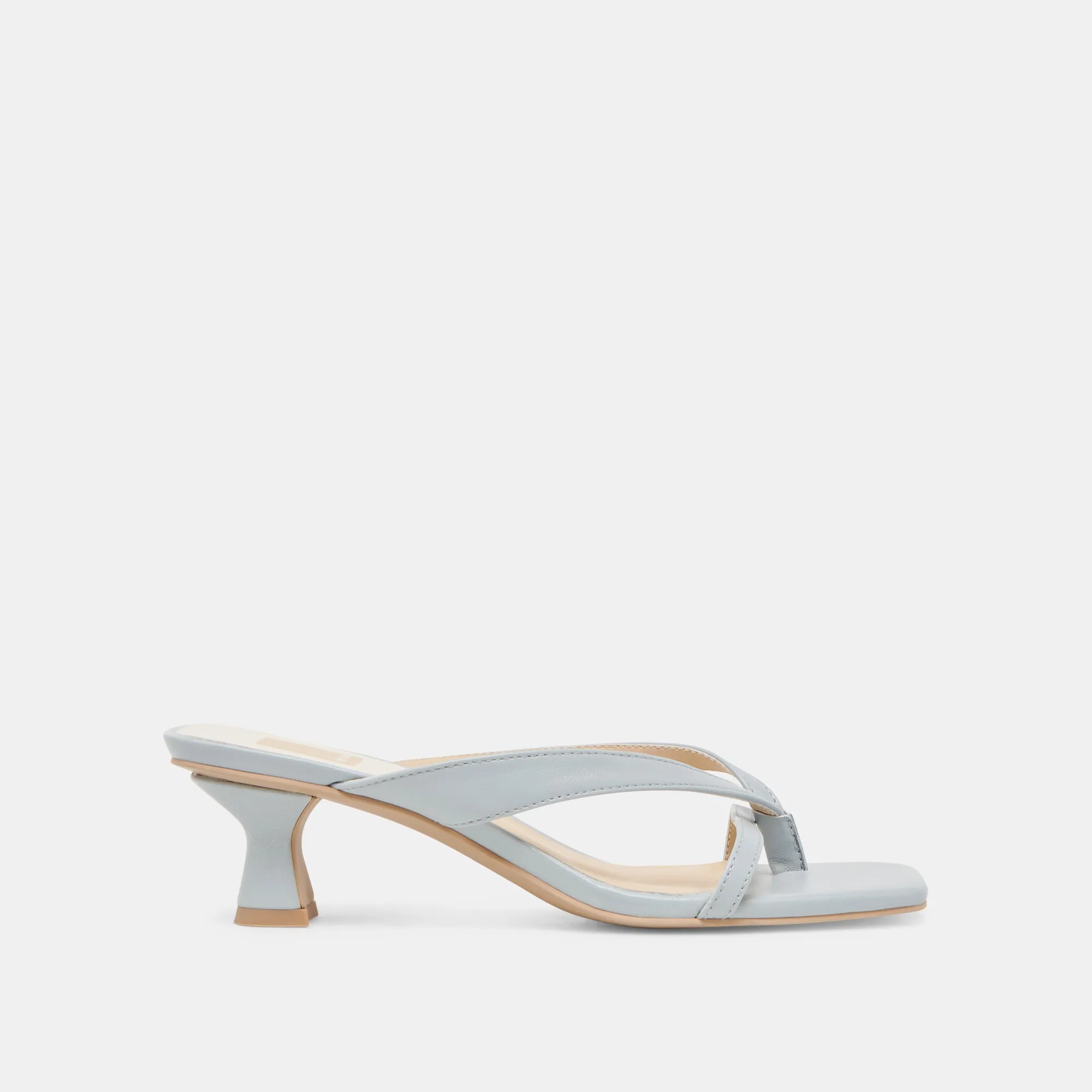 BREVEL WIDE HEELS LIGHT BLUE LEATHER High Heel Cleats