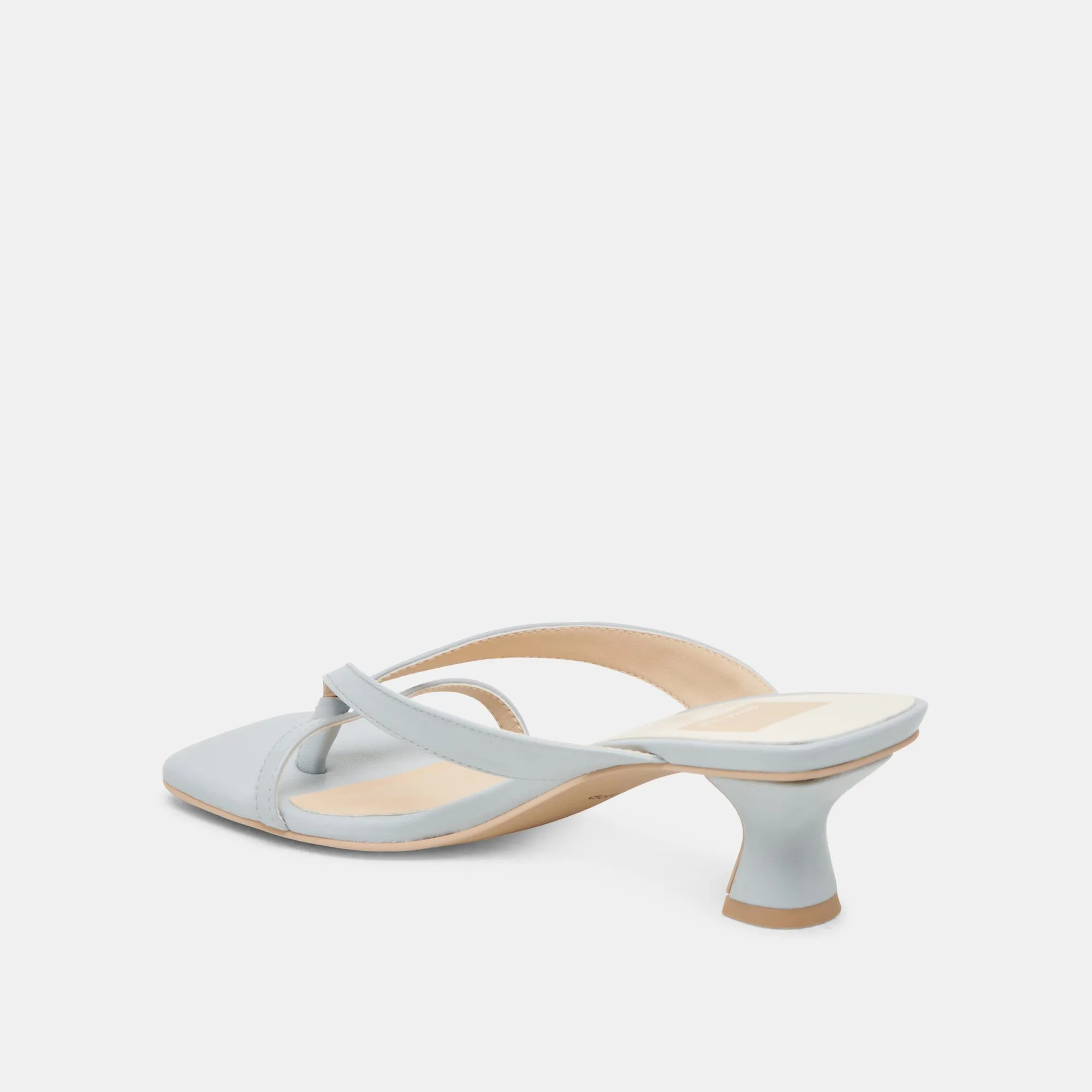 High Heels And Cars BREVEL WIDE HEELS LIGHT BLUE LEATHER