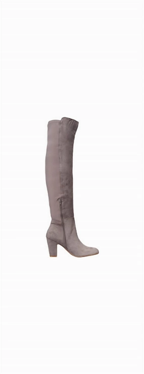 Stacked Heeled Boots In Grey Cool Waterproof Boots