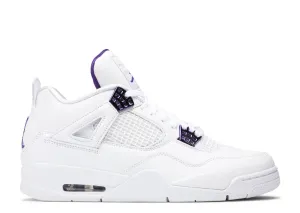 Air Jordan 4 Retro "Metallic Purple" (Myrtle Beach Location) Sneakers With Black Soles