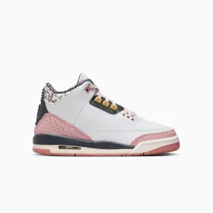 Kid's Air Jordan 3 Retro "Vintage Floral" Grade School Tights And Sneakers