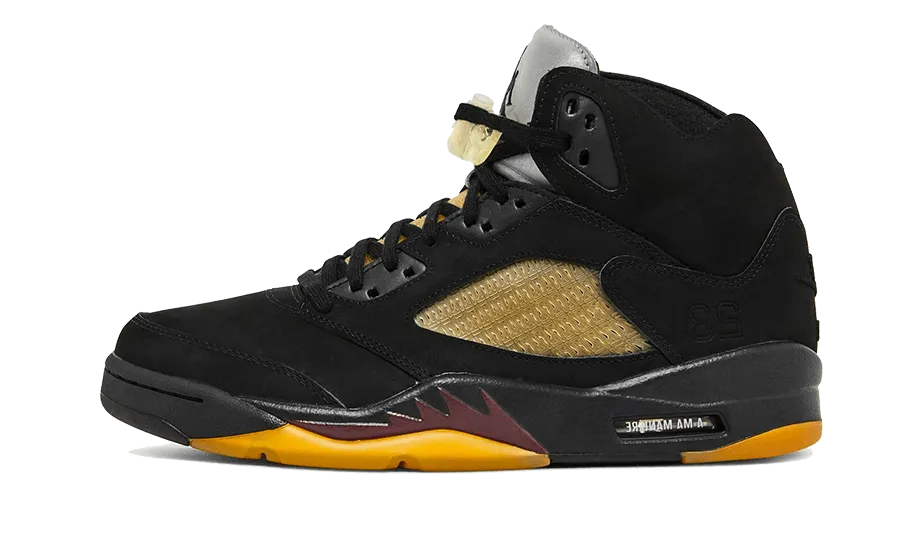 Air Jordan 5 Retro SP A Ma Manire Black Sneakers For High Arch Feet