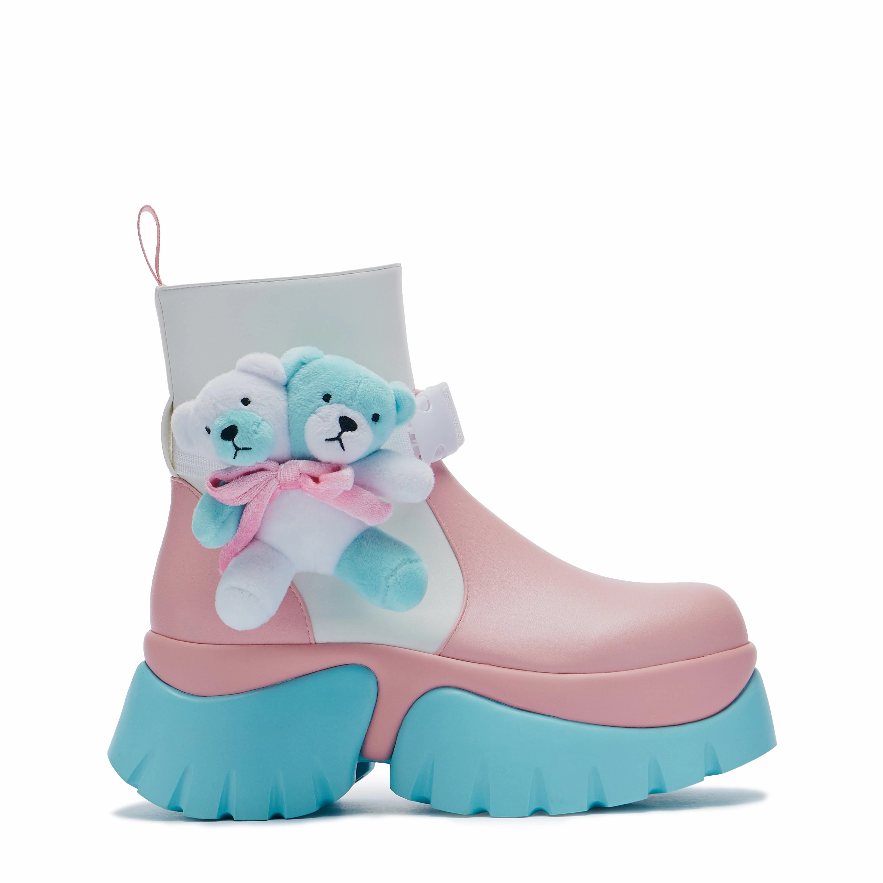 Teddy Bear Pastel Platform Boots Bootie Boots