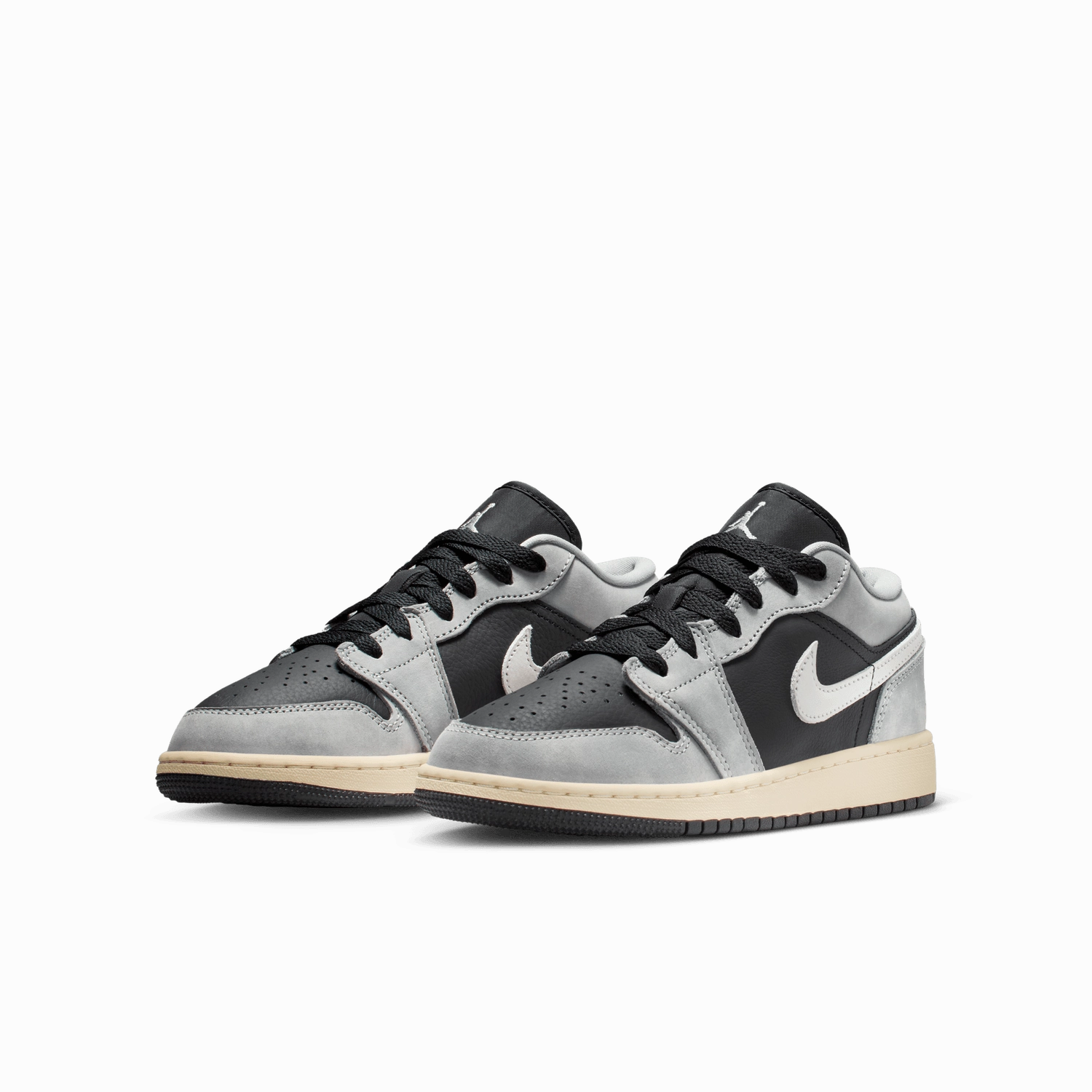 Eco Friendly Sneakers Air Jordan 1 Low SE 'Black/Smoke Grey' GS