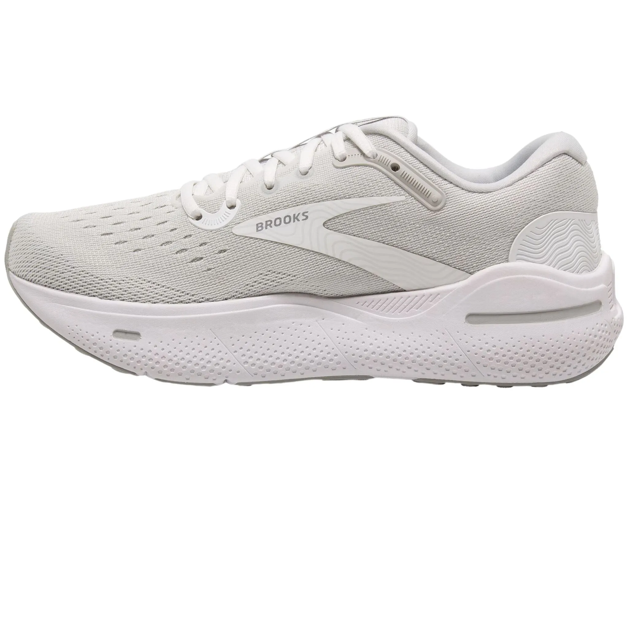 Summer Dress Casual Shoes Brooks Men's 110406 124 Ghost Max White Oyster Metallic Silver Cushion Running Shoes