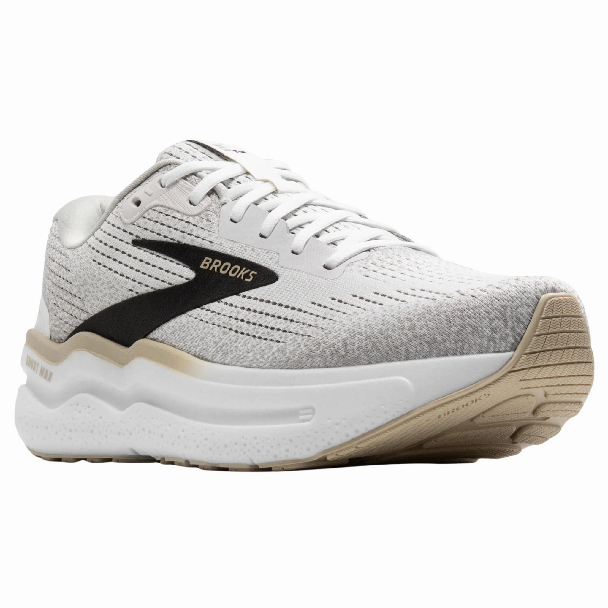Brooks Men's 110431 125 Ghost Max 2 White Pelican Oyster Cushion Neutral Running Shoes Casual Shoes Offer