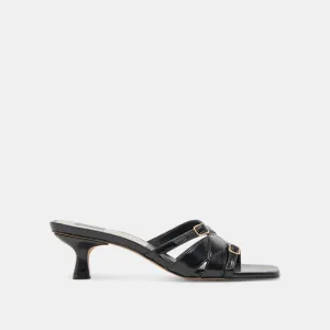 High Heels Shopee BRYANT HEELS MIDNIGHT CRINKLE PATENT