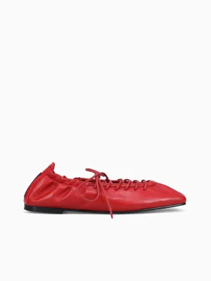Aureline Red Leather Casual Cut Shoes